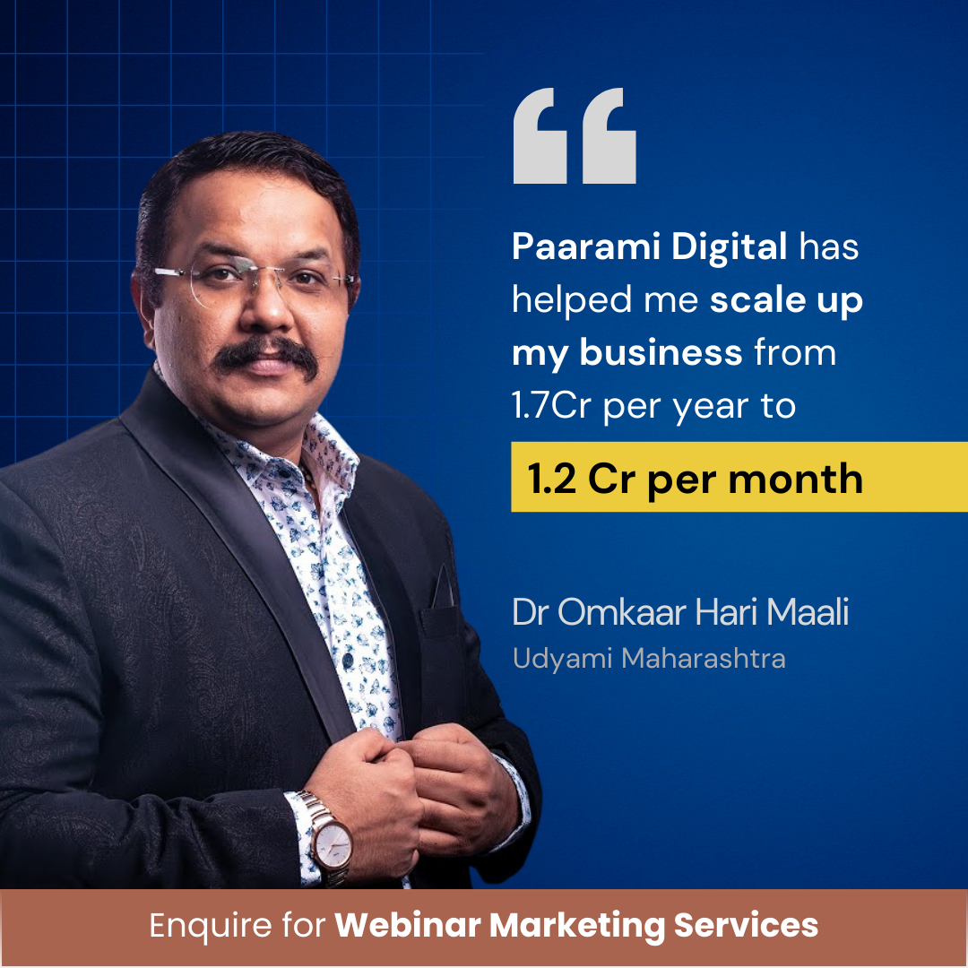 Paarami Digital Consulting Facebook ad: Are you a trainer, coach or consultant? We manage ₹1.5 Cr…