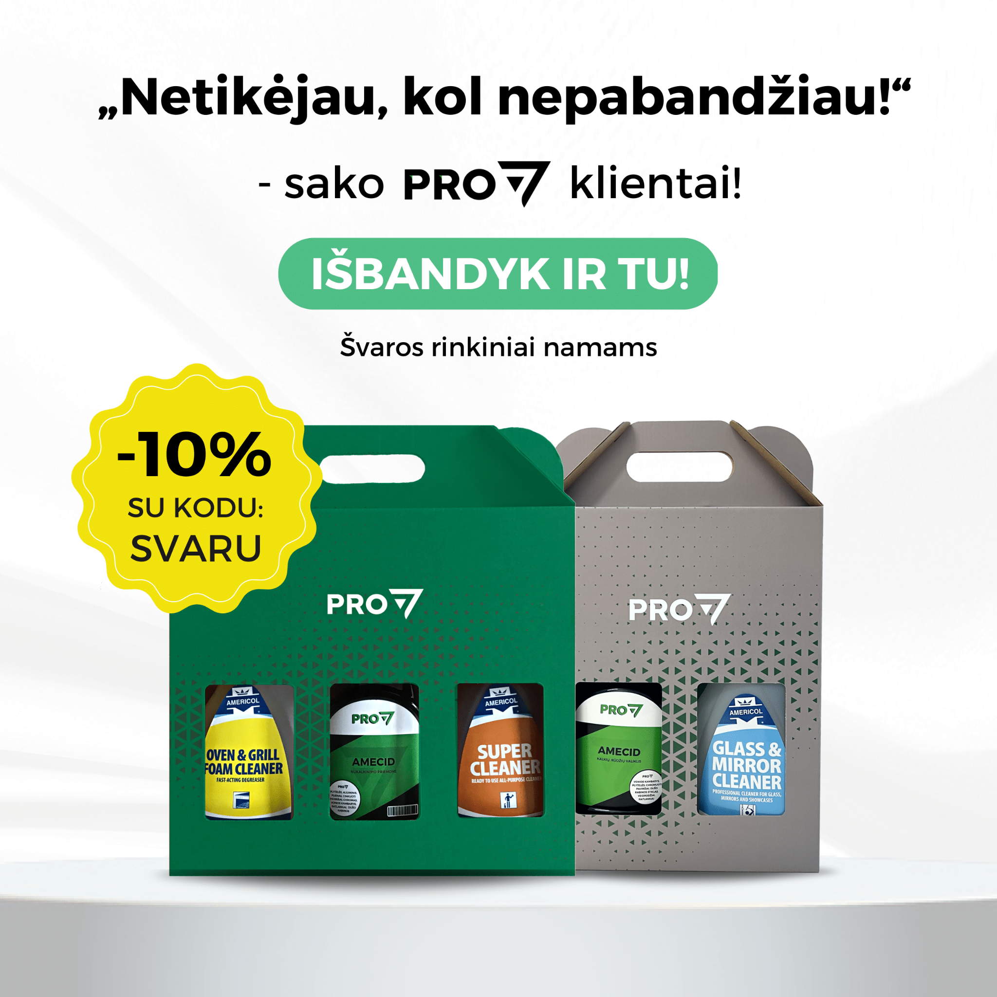 Viskas švarai Pro7.lt Facebook ad from Nov 19, 2024
