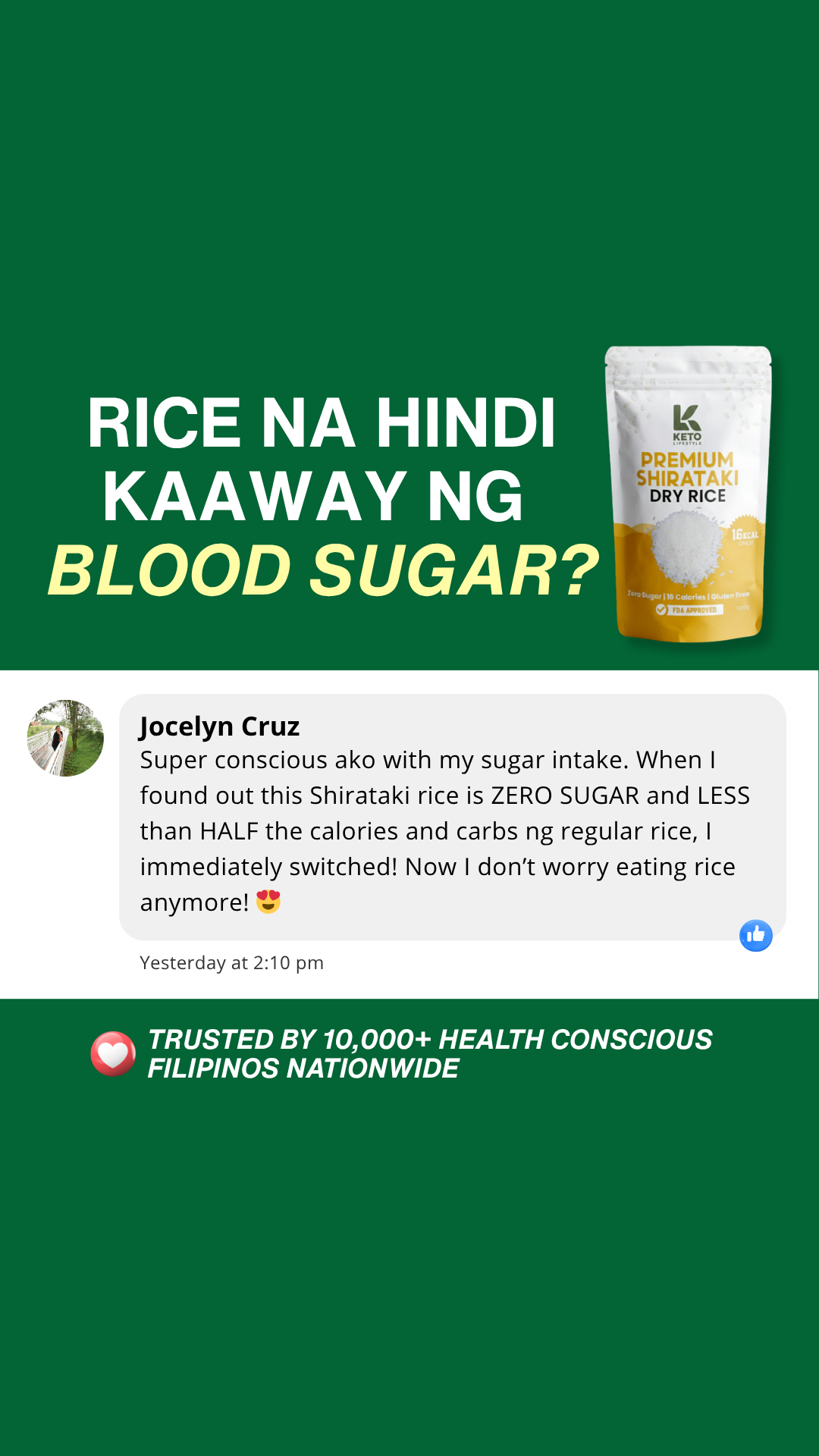 Keto Options Facebook ad