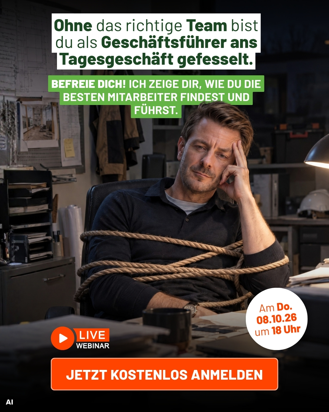 Matthias Aumann Facebook ad: Mitarbeiter finden & führen in Handwerk & Mittelstand