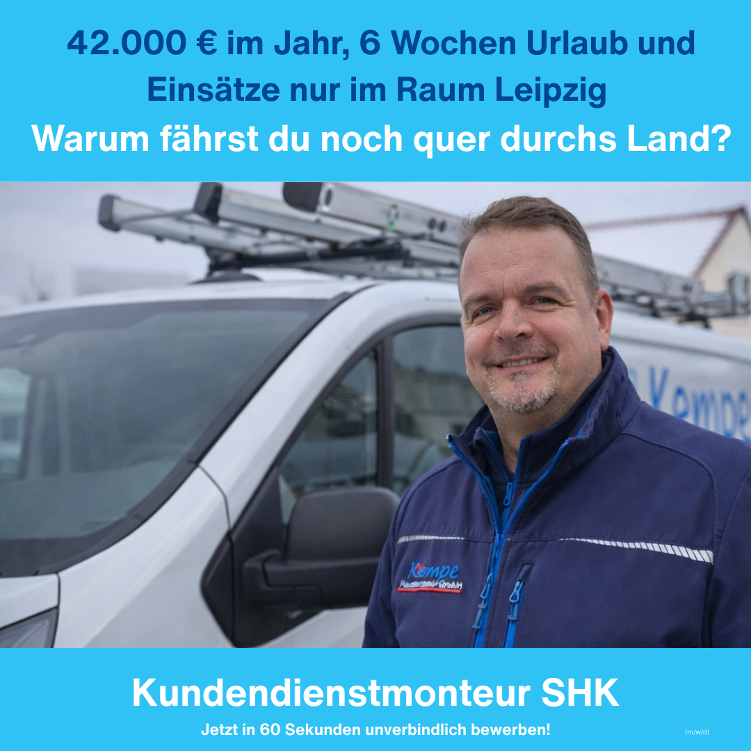 Kempe Haustechnik GmbH Facebook ad: Sichere dir jetzt bis zu 42.000 €/Jahr, Firmenwagen & und…