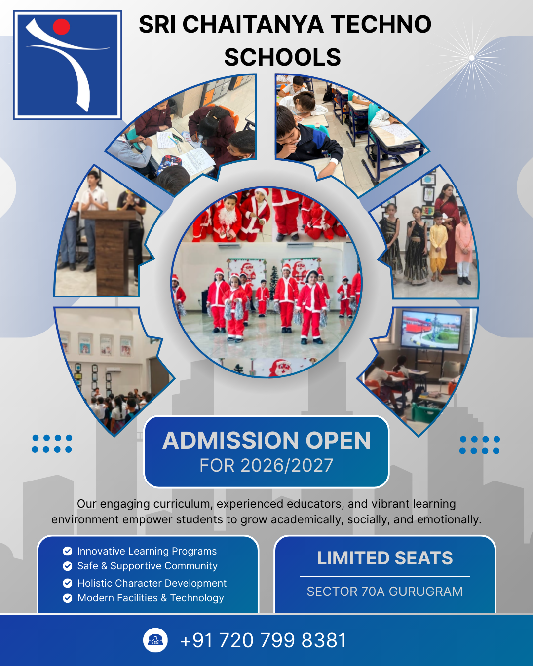 Sri Chaitanya Techno School Facebook ad: Looking for a good school near Sector 70A…