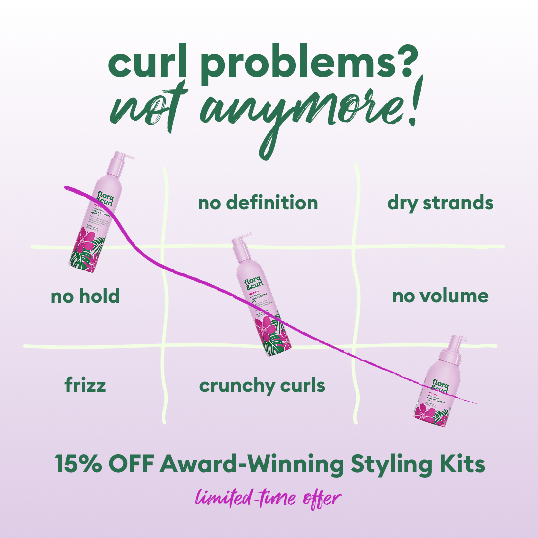 Flora & Curl Haircare Facebook ad