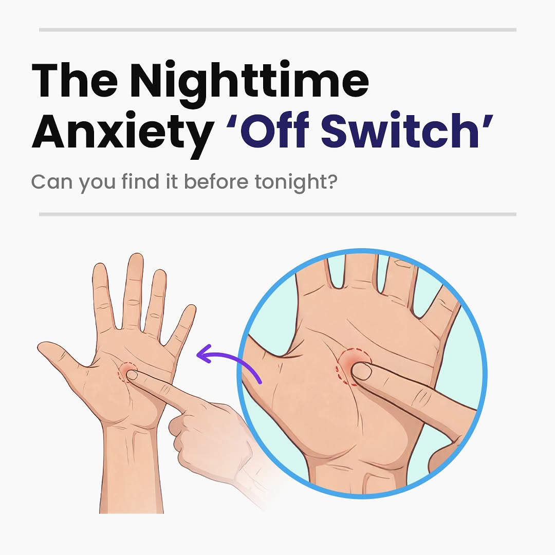 Mind Body Daily & Co. Facebook ad: Anxiety 'Off Switch' Found in Your Palm