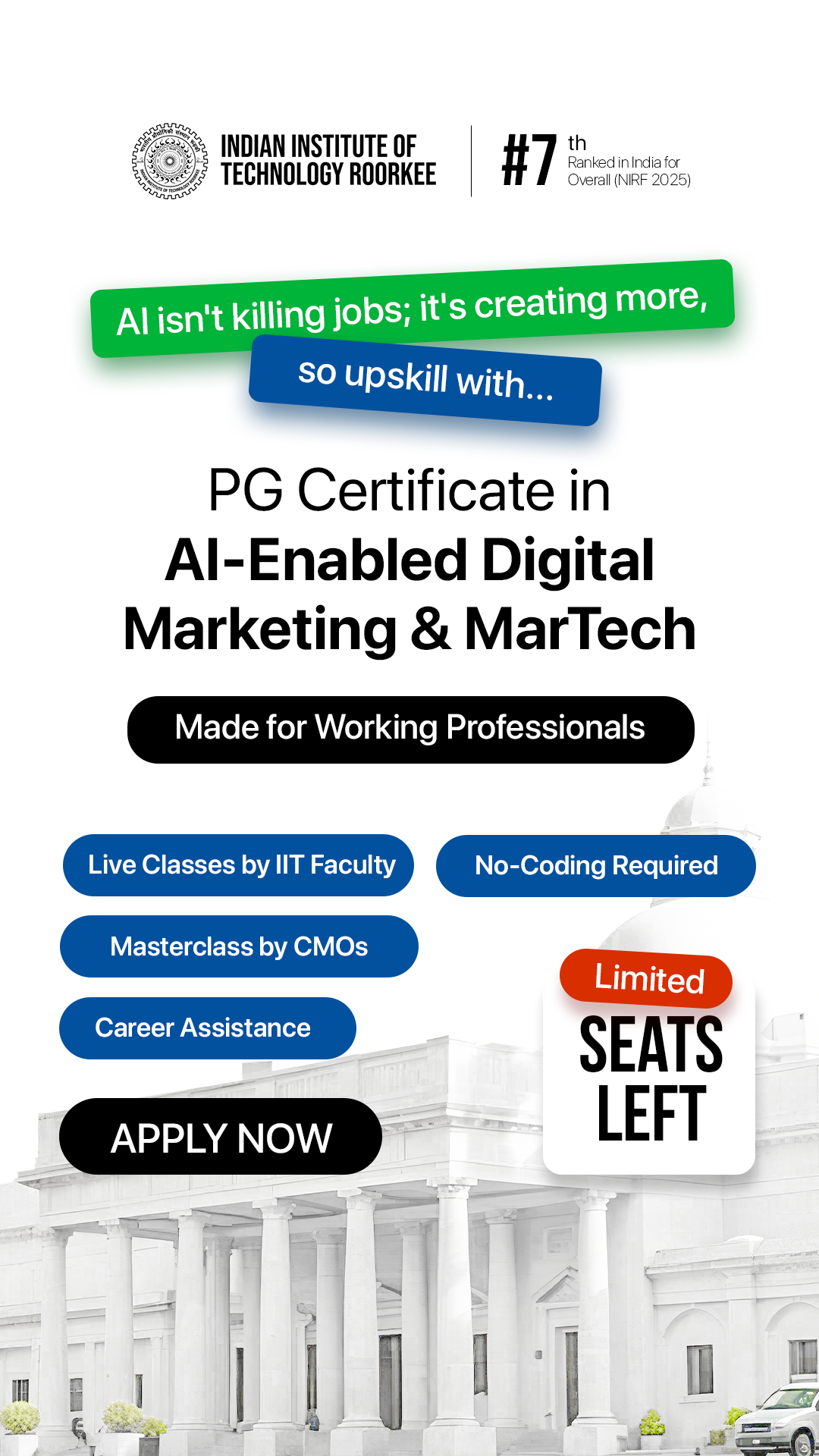 IIT Roorkee - PG Certificate in AI-Enabled Digital Marketing & MarTech Facebook ad
