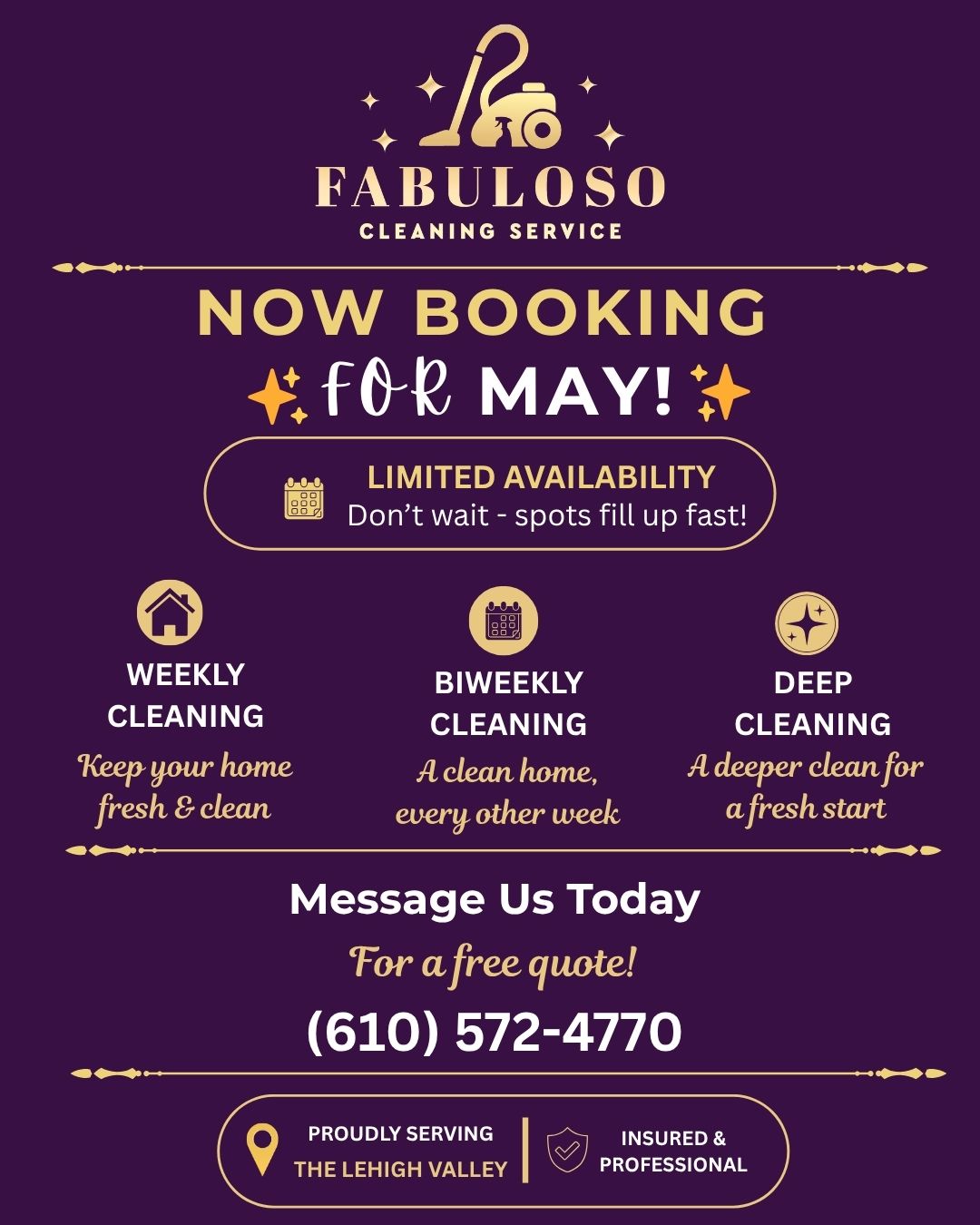 Fabuloso Cleaning Service Facebook ad