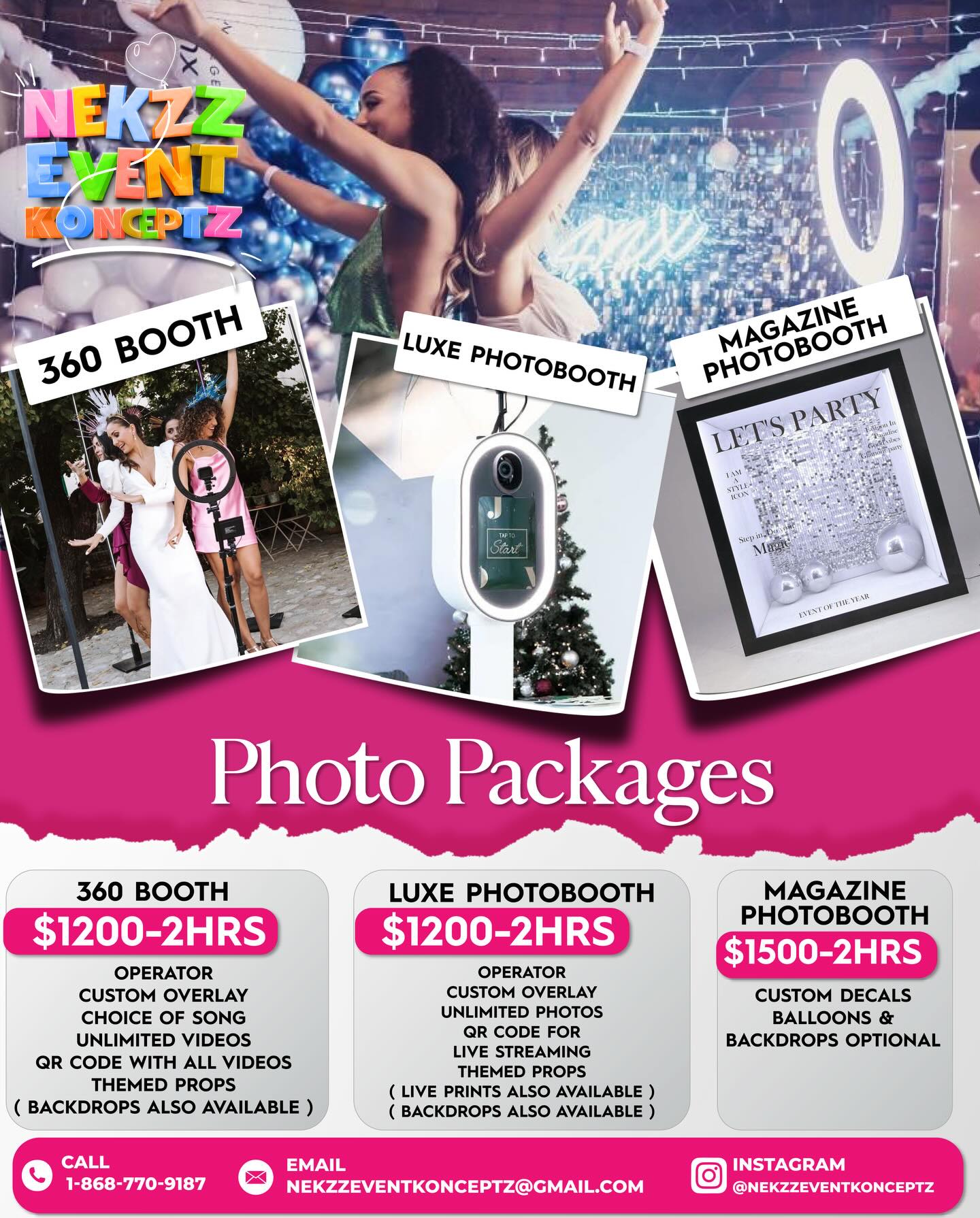nekzzeventkonceptz Facebook ad: Your Event Deserves This Glow-Up