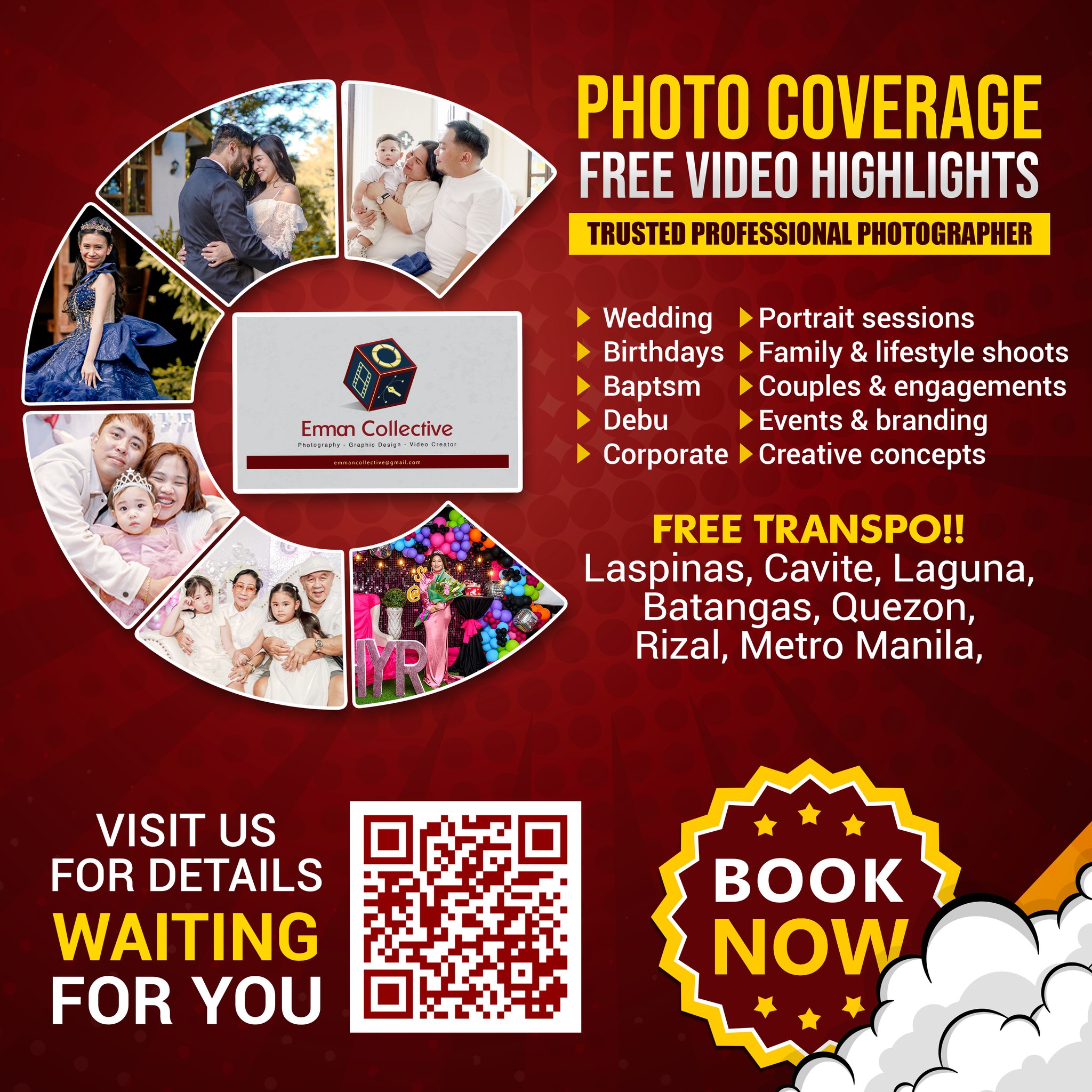 Emman Andres Photography Facebook ad: Luxury is not just seen, it is felt.