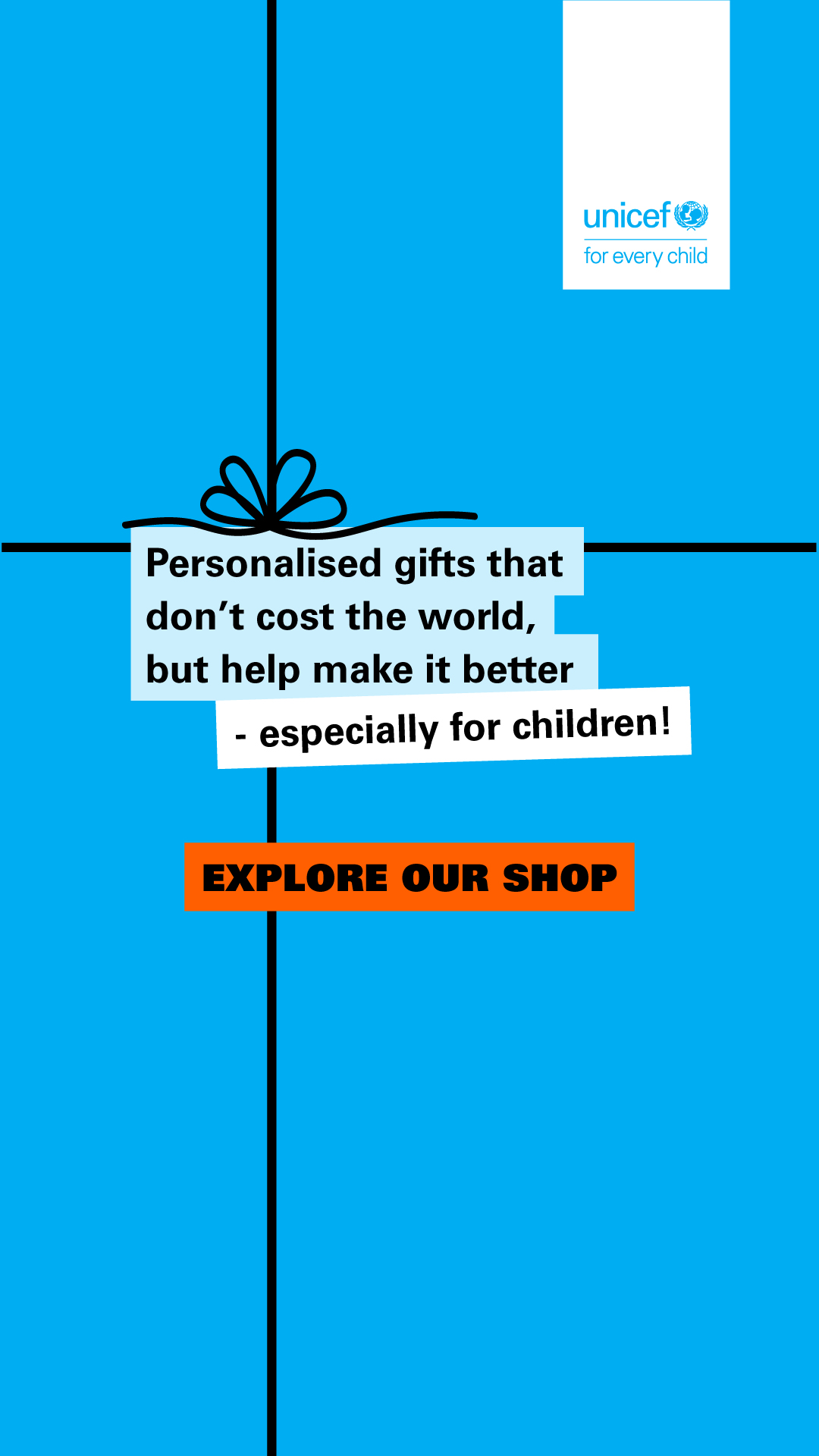UNICEF UK Facebook ad