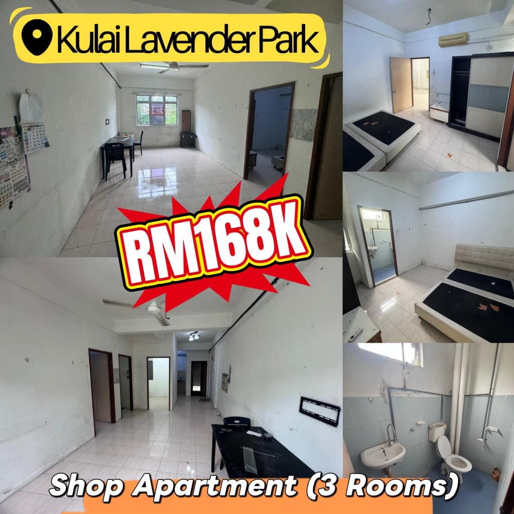 KX Property Johor Facebook ad: For Sale (Kulai Lavender Park Shoplot Apartment -3…