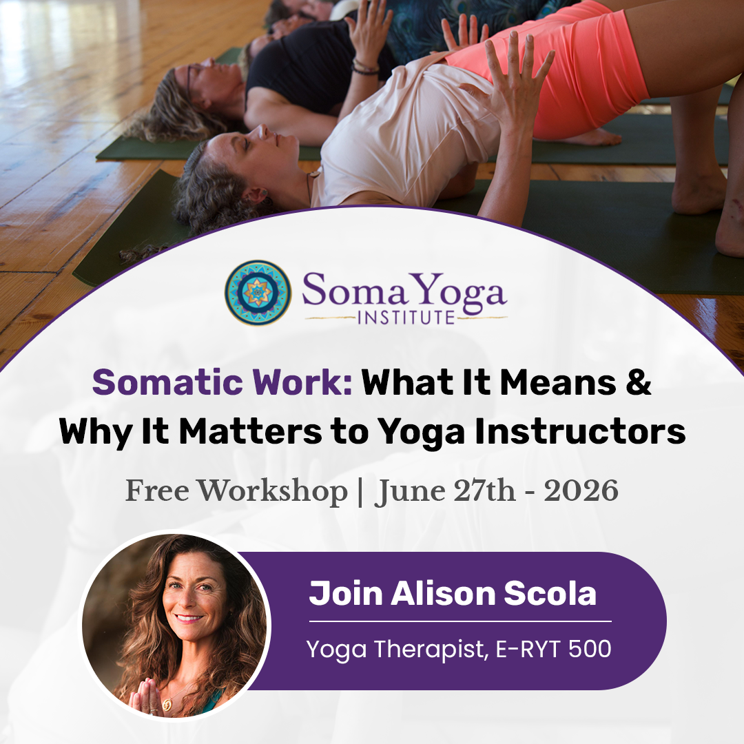 Soma Yoga Institute - Yoga Teacher Trainings Worldwide Facebook ad: Free Yoga Workshop: Somatics & Trauma