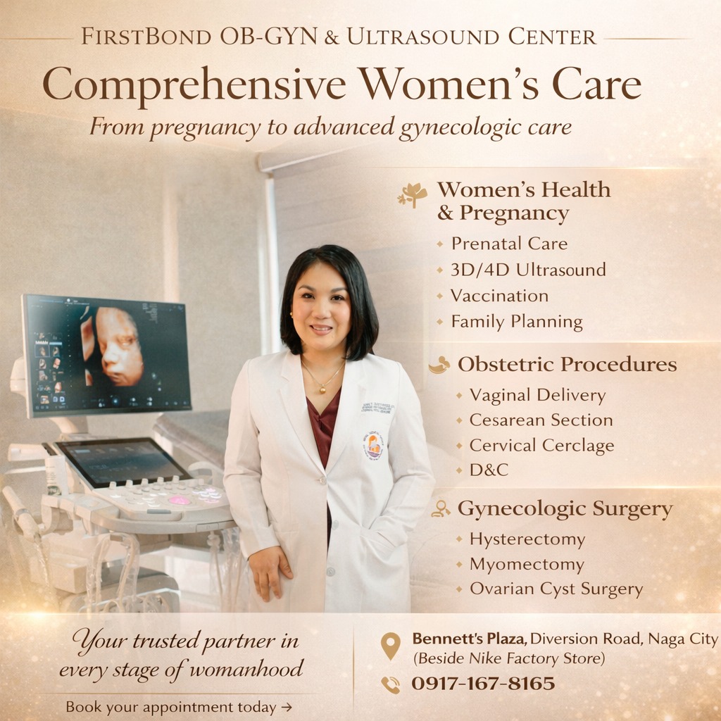 Firstbond Ob-Gyn & Ultrasound Center Facebook ad: Comprehensive Women’s Care at FirstBond