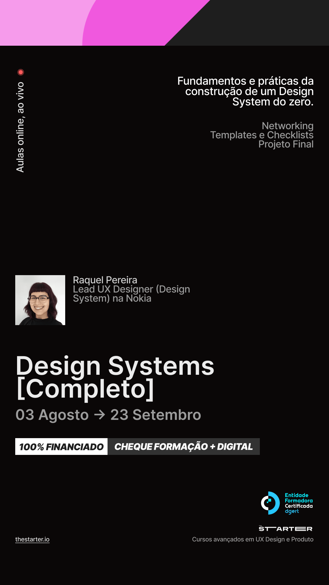 TheStarter - Cursos Avançados de UX Design Facebook ad