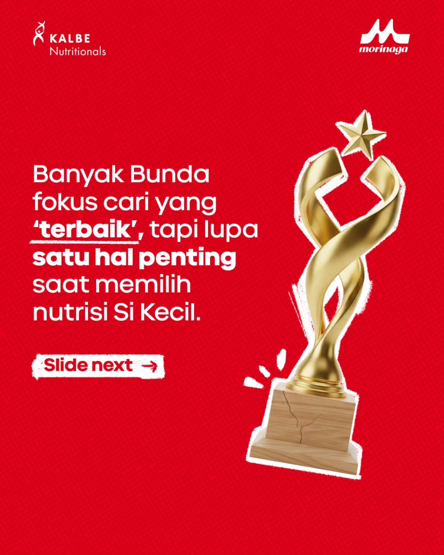 Morinaga Platinum Facebook ad: Memilih nutrisi untuk anak sering terlihat sederhana…