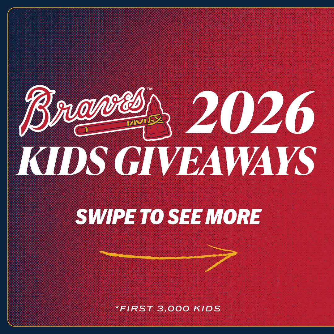Atlanta Braves Facebook ad: Truist Park has giveaways EXCLUSIVELY for kids every…