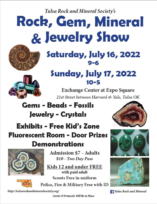 Tulsa Rock and Mineral Society Facebook ad: Come see The Tulsa Rock and Mineral Society's…