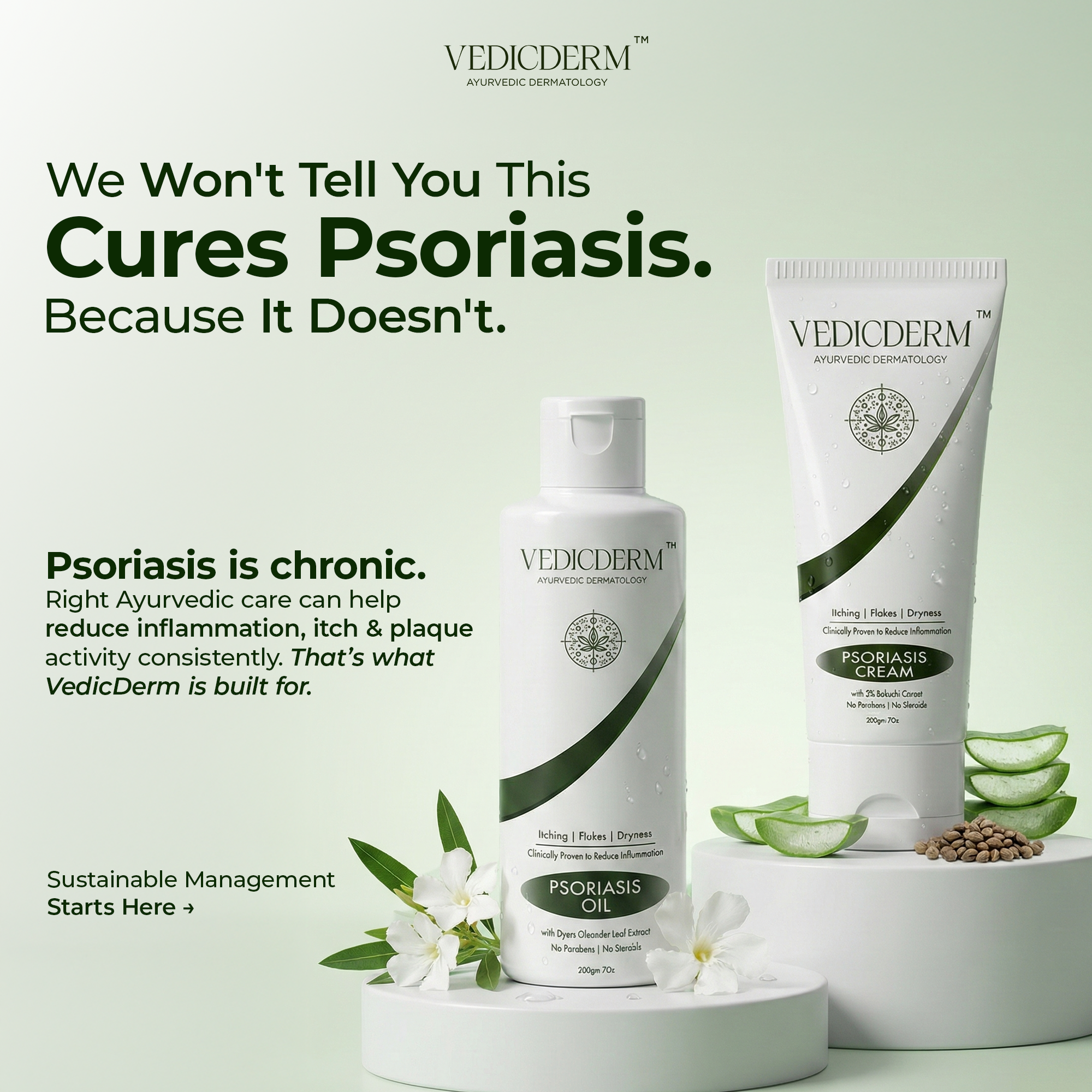 VedicDerm Facebook ad