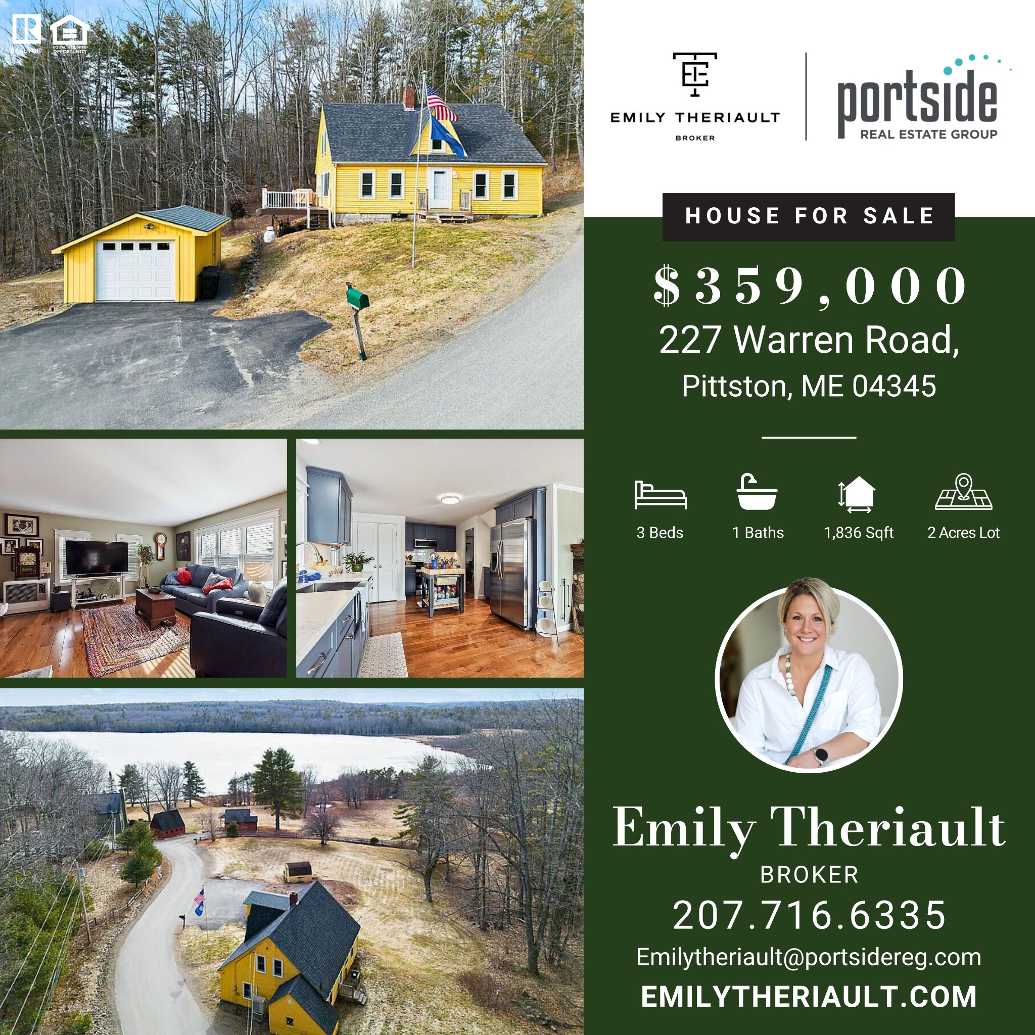 Emily Theriault Maine Realtor Facebook ad