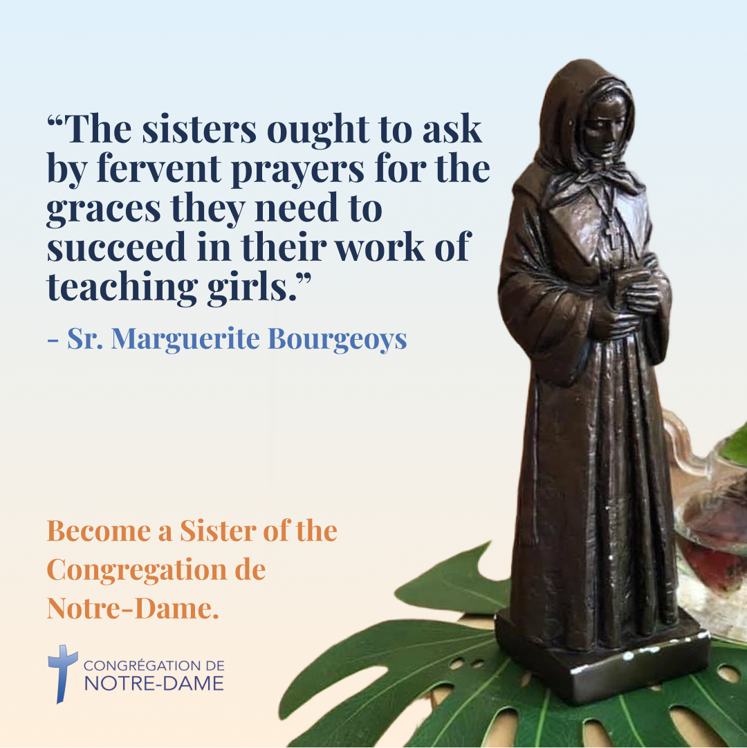 Congrégation de Notre-Dame / English Facebook ad: Live with Joy, Serve with Purpose. Join Us!