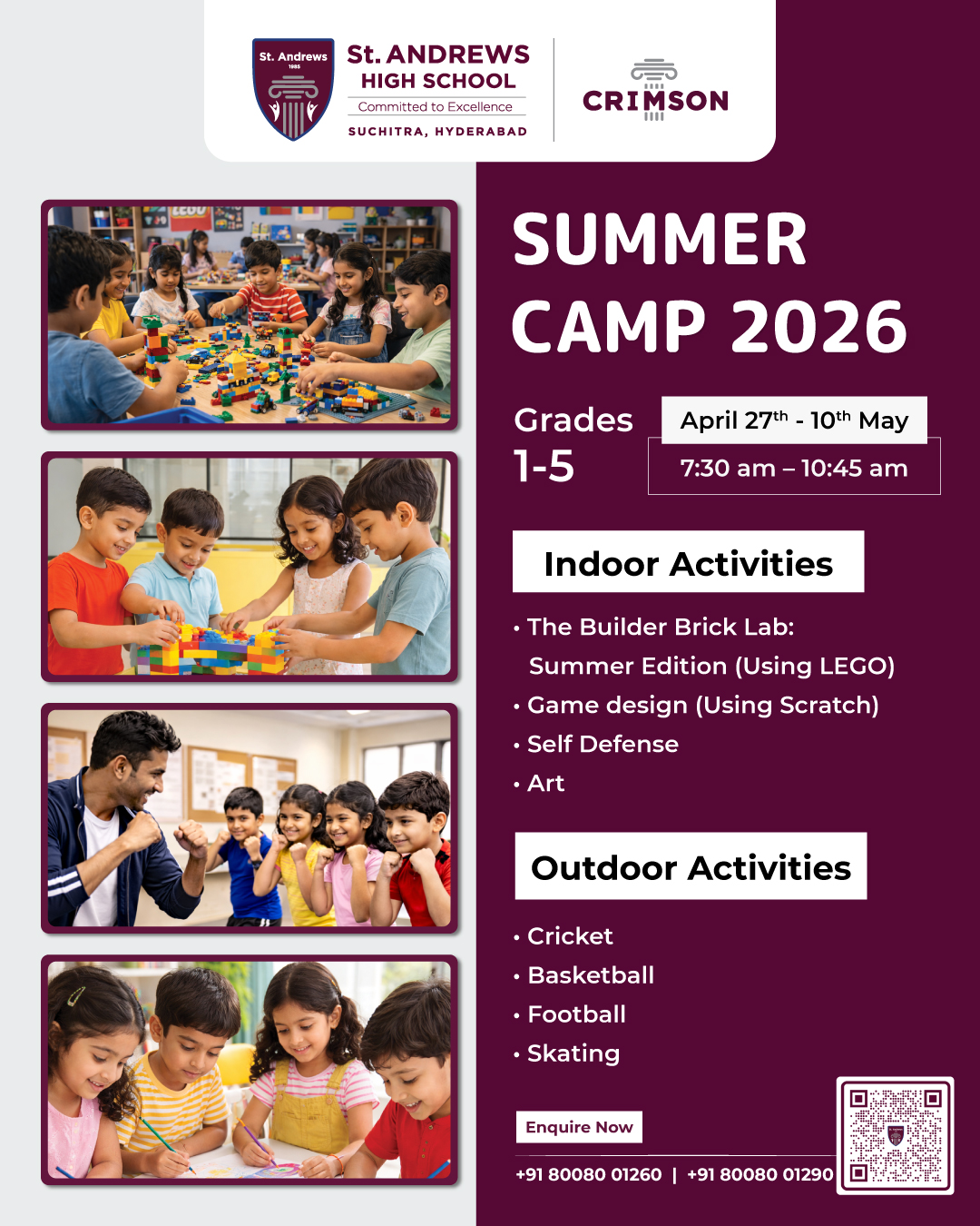 St. Andrews High School, Suchitra Facebook ad: Looking for a summer that’s fun and meaningful?