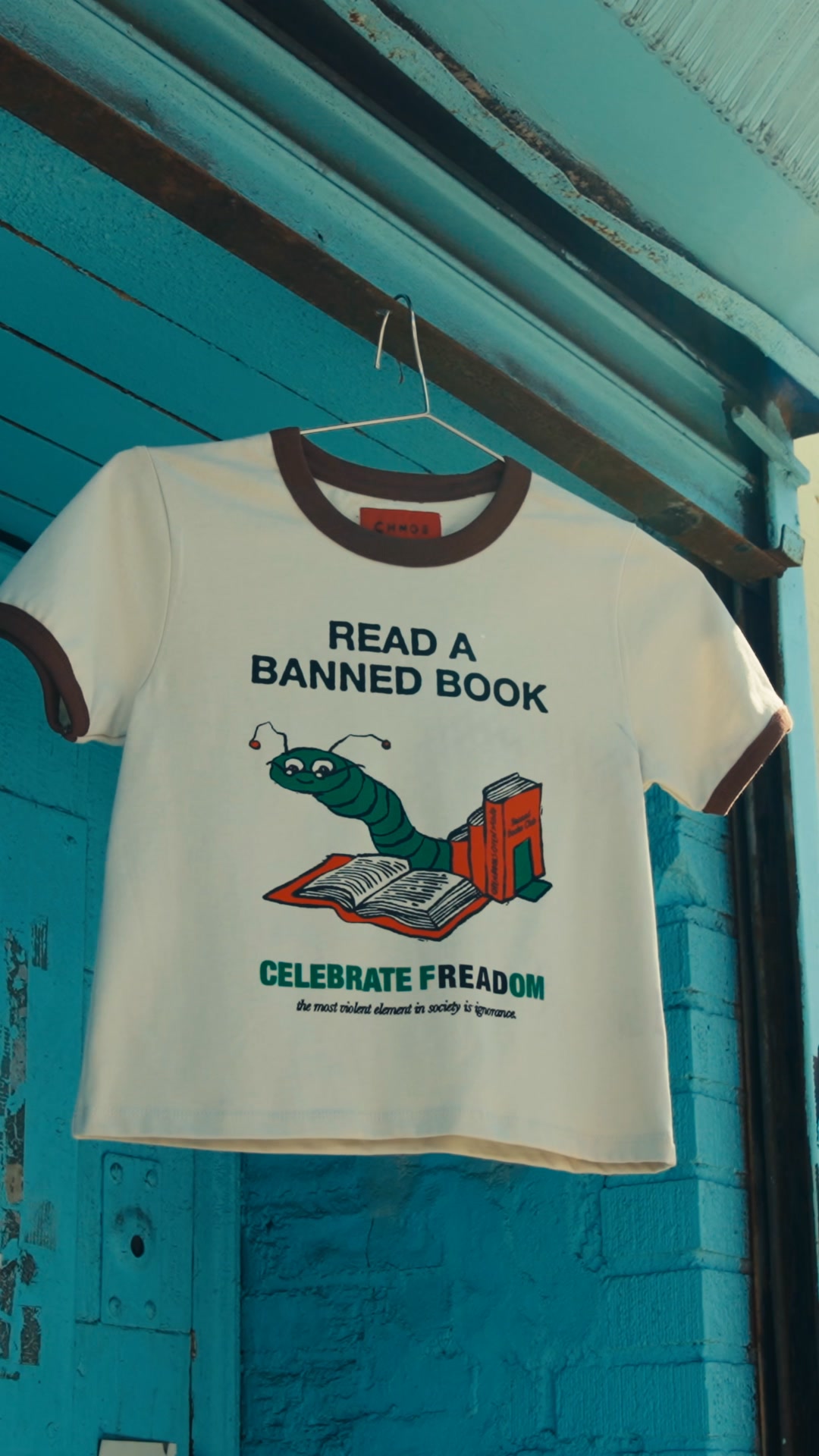 CHNGE Facebook ad: CELEBRATE F🅁🄴🄰🄳OM: Read a Banned Book.