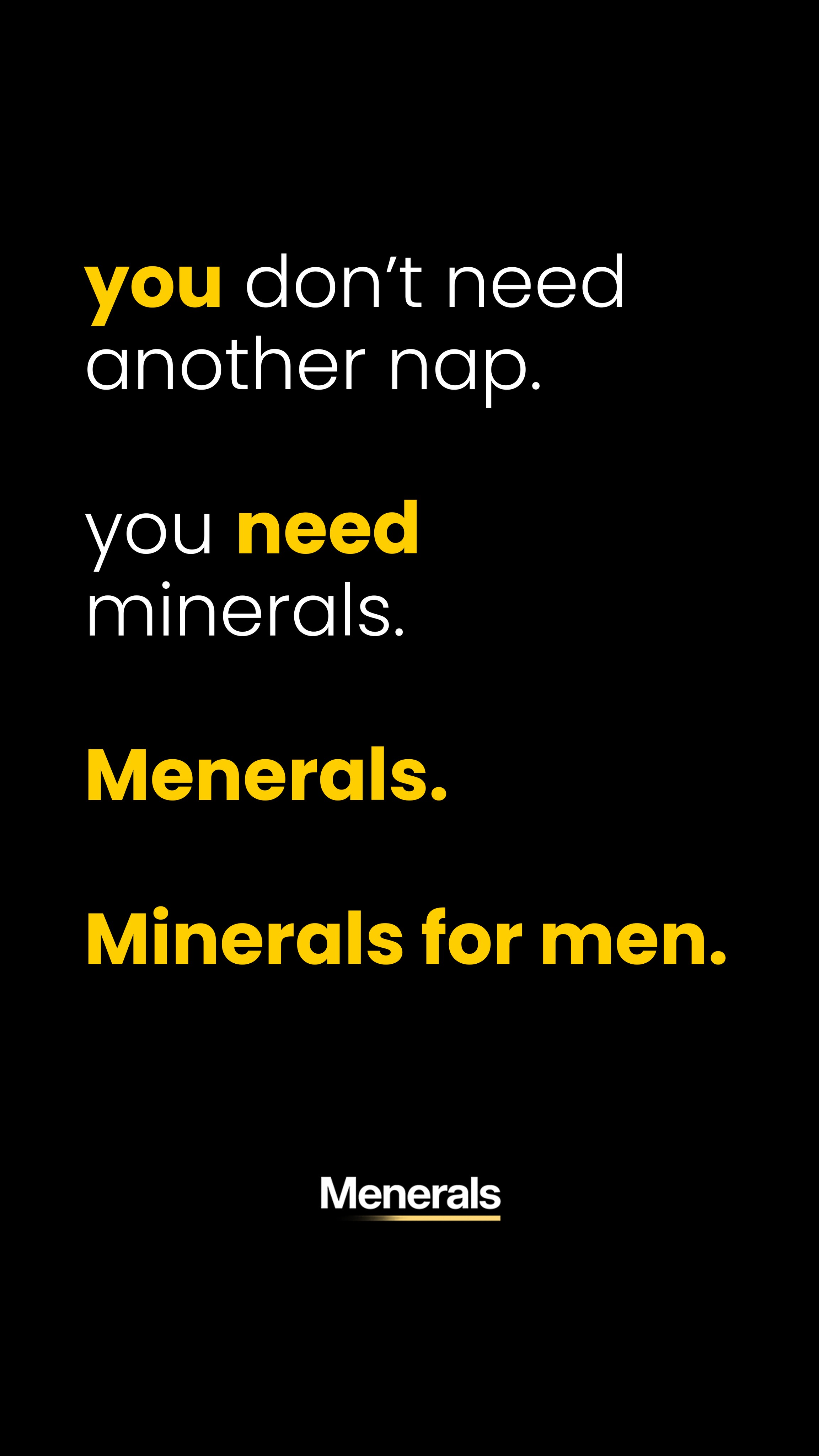 Menerals Facebook ad