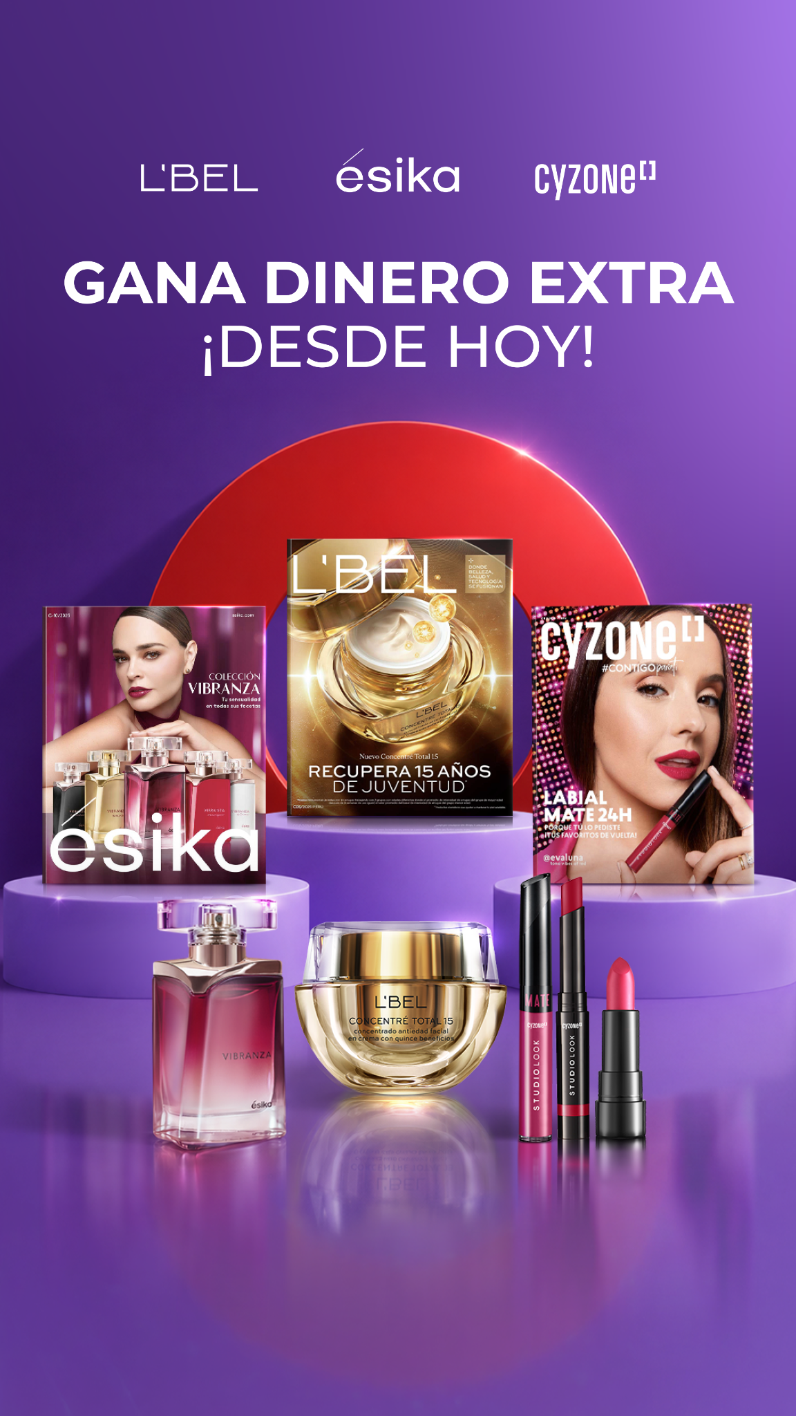 L'BEL, ésika y Cyzone Facebook ad