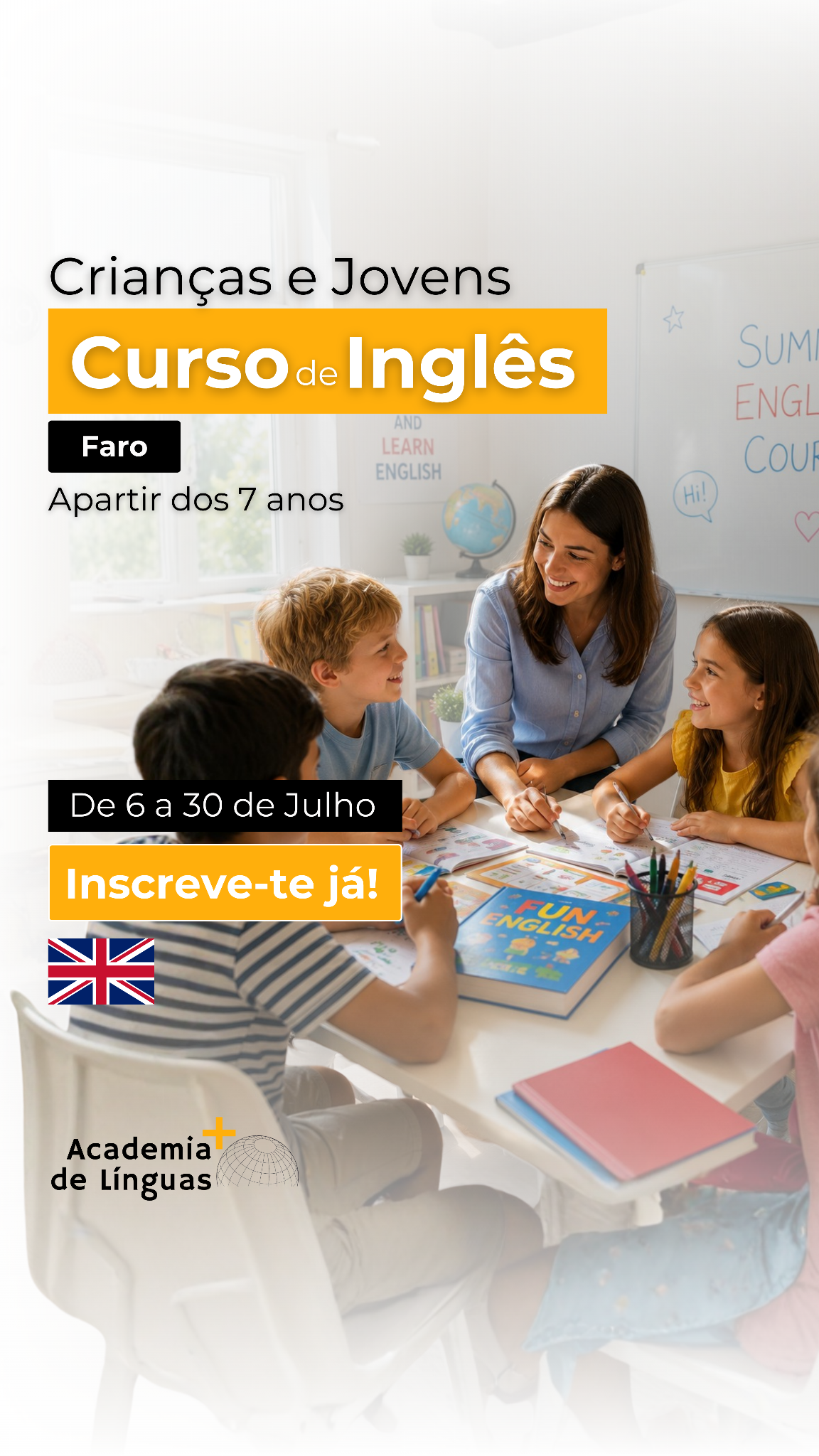 Escola de Línguas - Academia de Línguas Mais Facebook ad from Jun 28, 2026