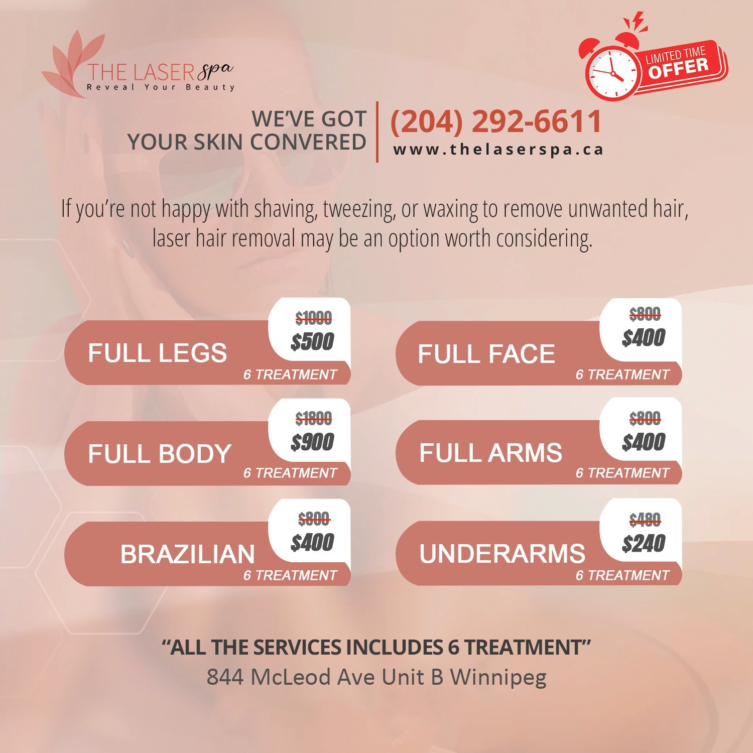 The Laser Spa.Ca Facebook ad: The laser spa