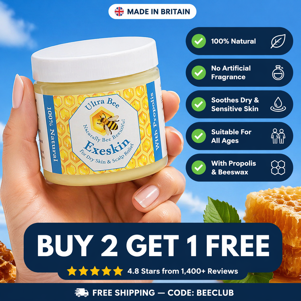 Ultra Bee UK Facebook ad