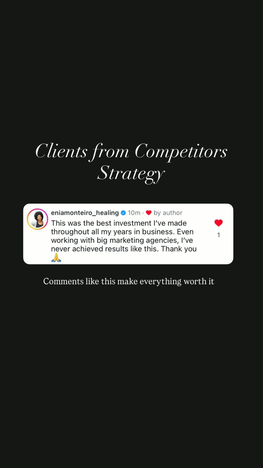 Secret Insta Club Facebook ad: Clients from Competitors