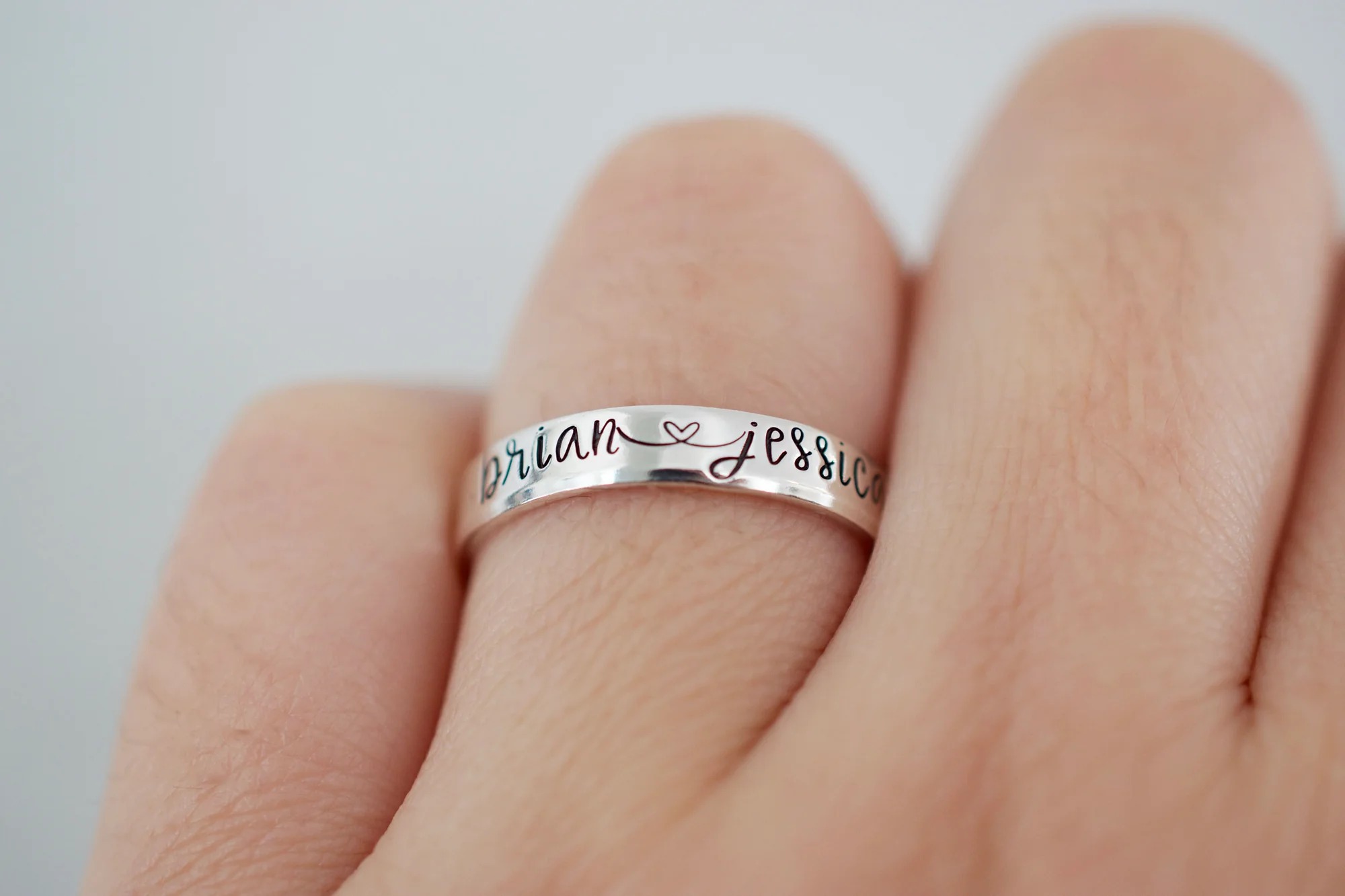 Tesoro Jewelry Facebook ad: Handmade personalized Sterling Silver rings