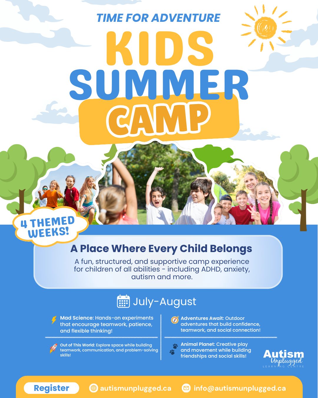 Autism Unplugged Learning Centre Keswick Facebook ad: Summer Camp | Autism Unplugged Learning Centre | Keswick