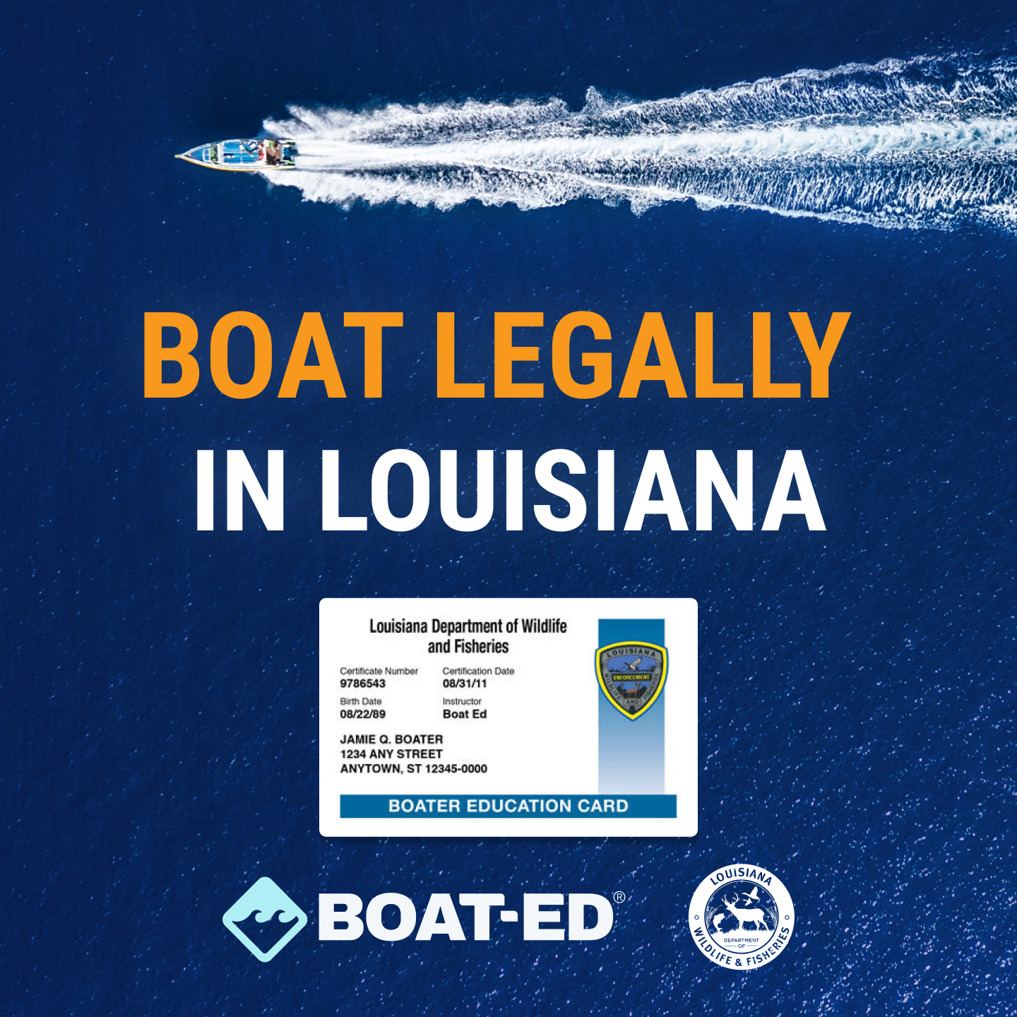 Boat-Ed Facebook ad: Boat Legally in Louisiana, Take the Official Boating…