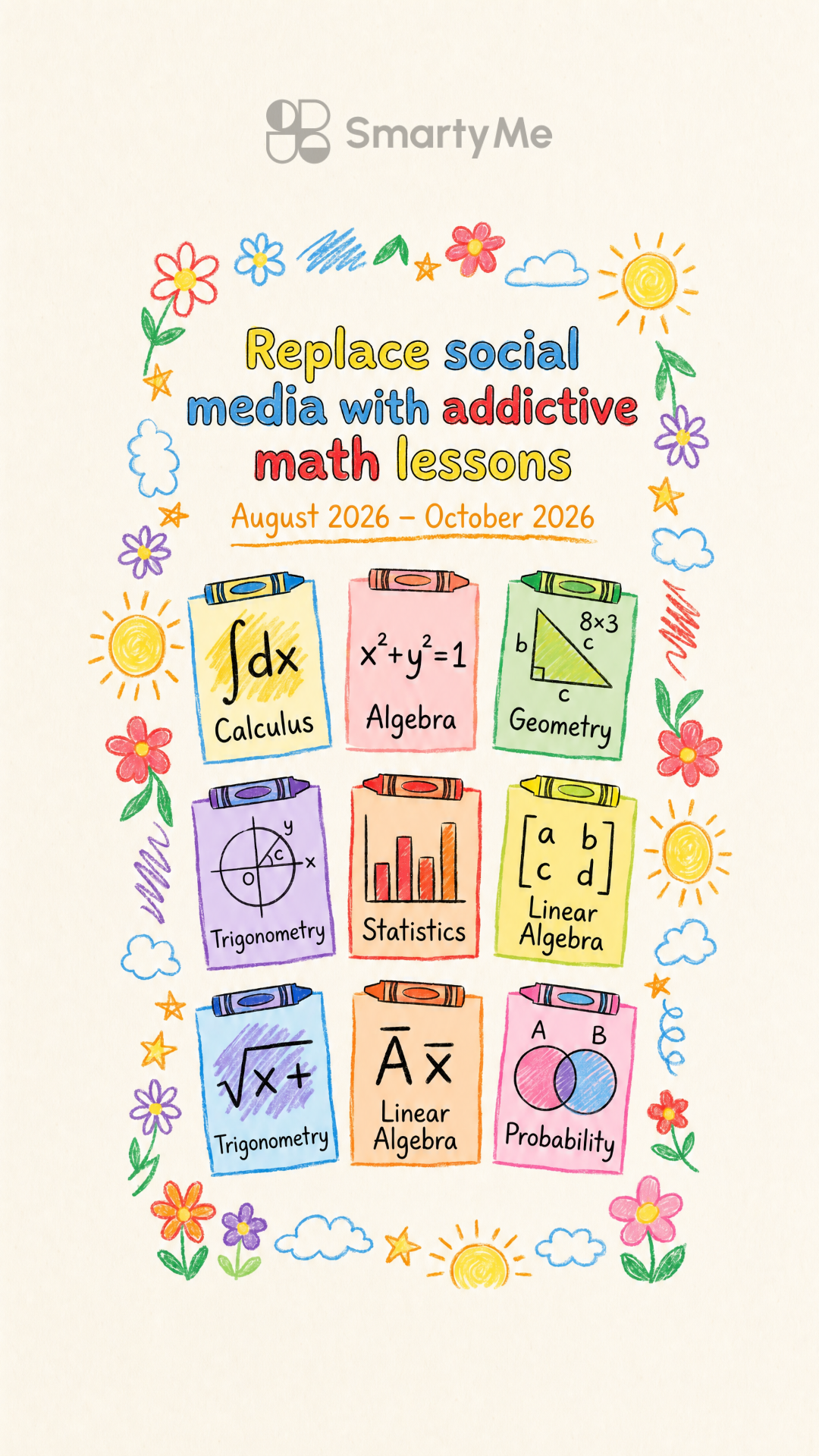 SmartyMe: Math Games Lab Facebook ad: Addictive Math Games that actually make you smarter