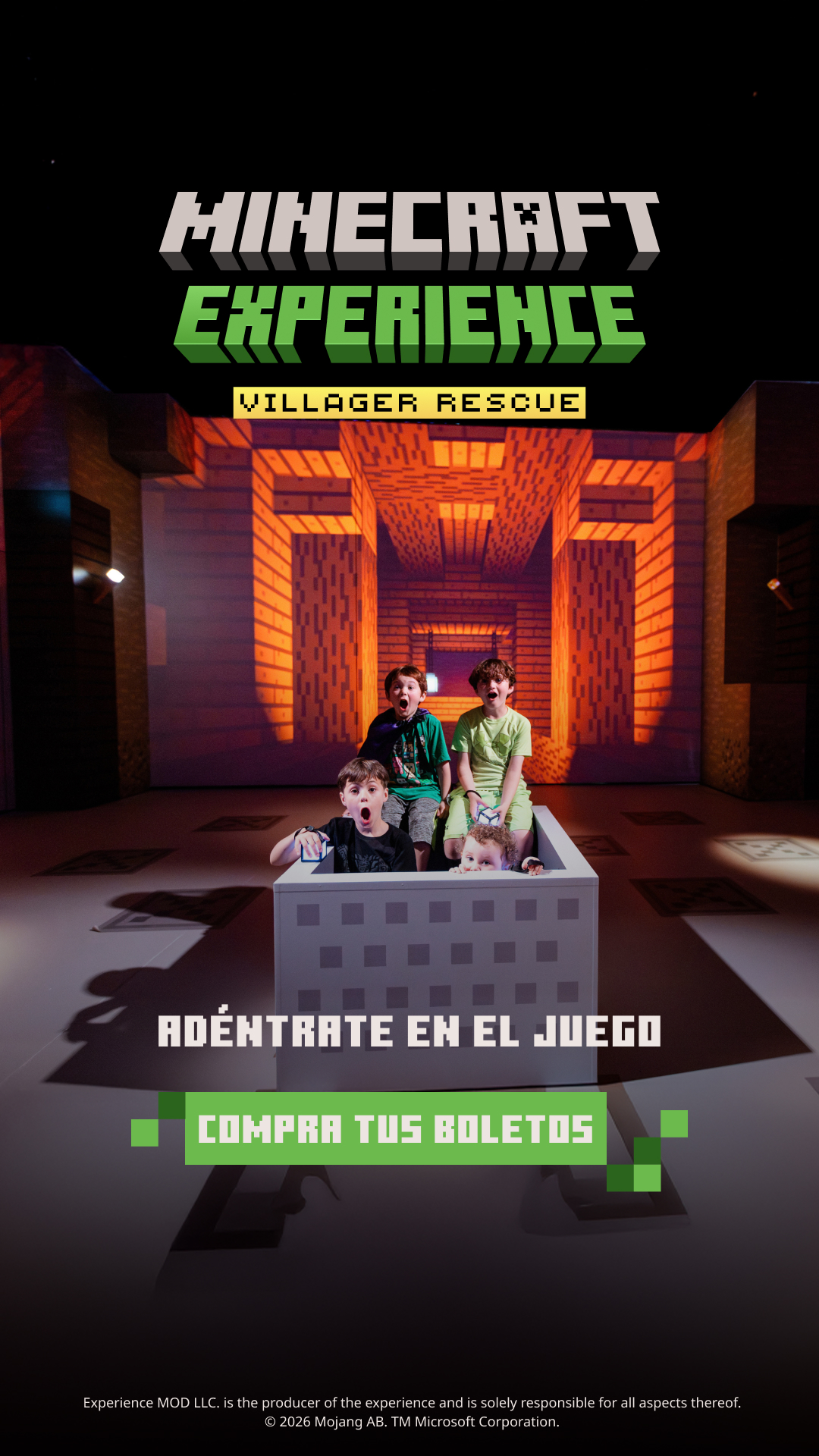 Minecraft Experience Facebook ad