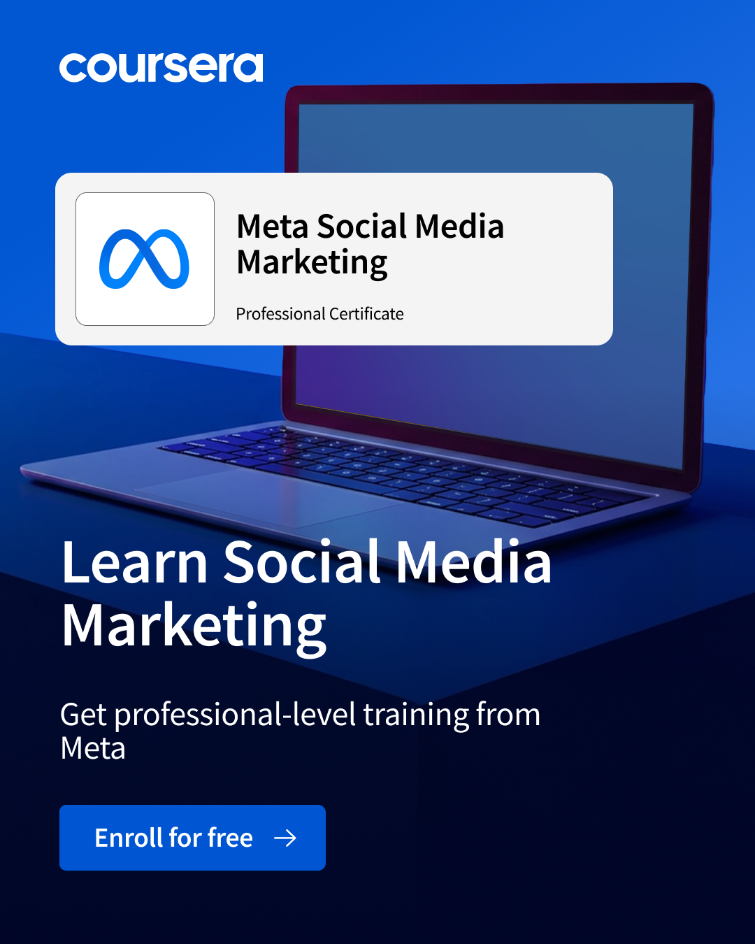 Coursera Facebook ad: Be Able To Boost Brands