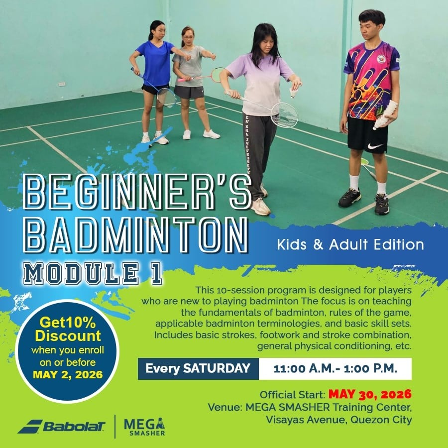 MEGA Smasher Facebook ad: Ready to ace your badminton game?