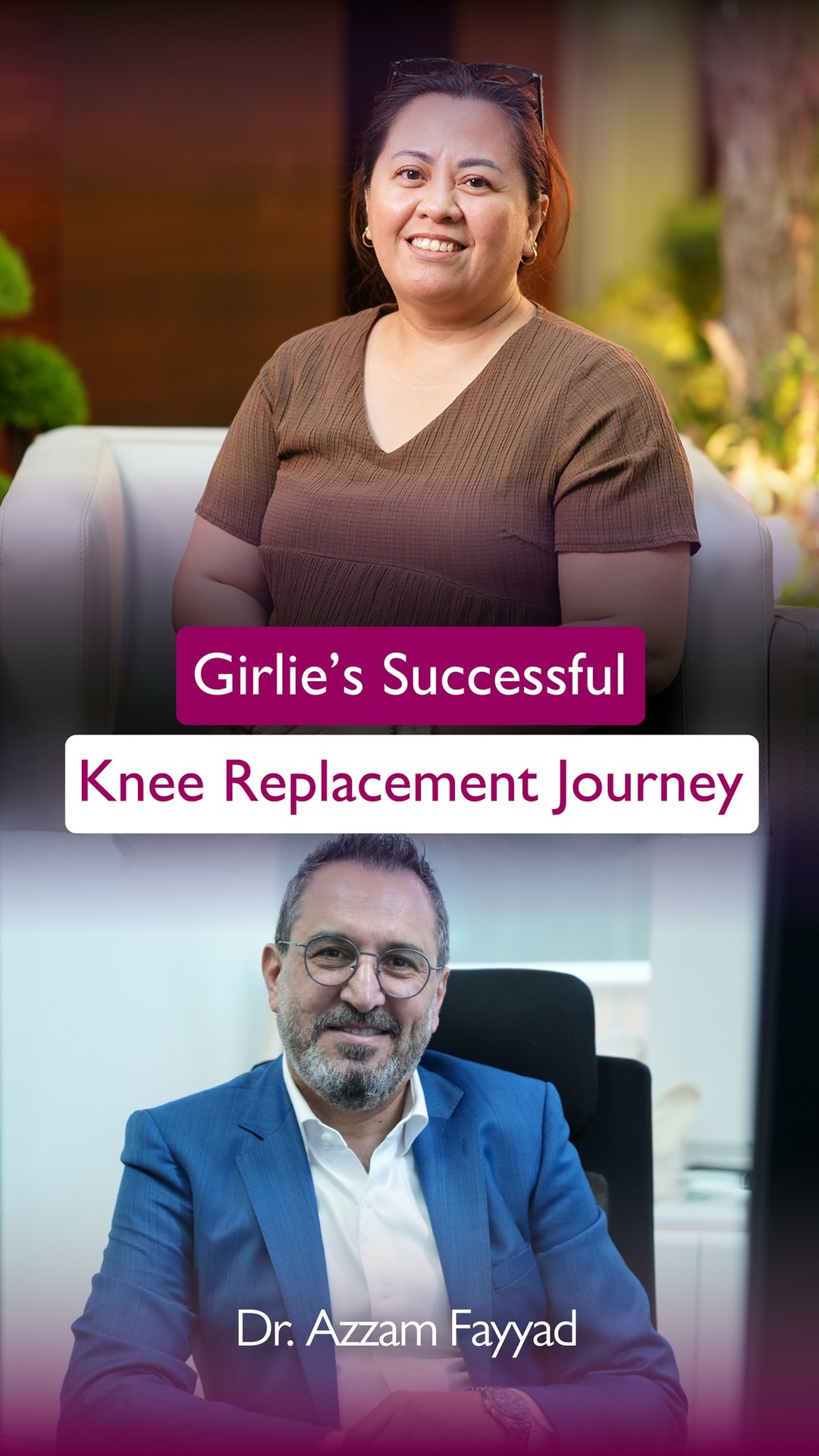 Medcare Facebook ad: Ms Girlie forgot what an easy walk felt…