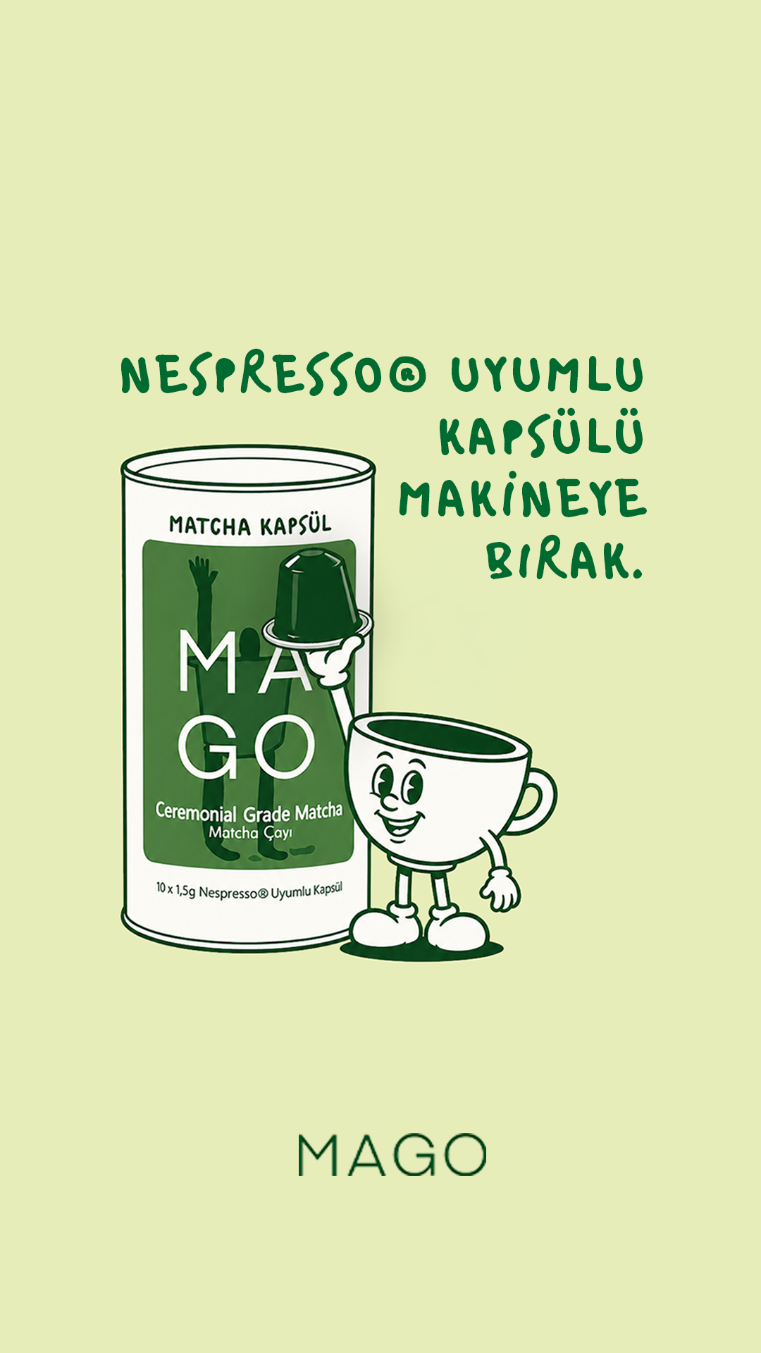 Mago Matcha Facebook ad: Hazırlığı kısa, keyfi uzun.