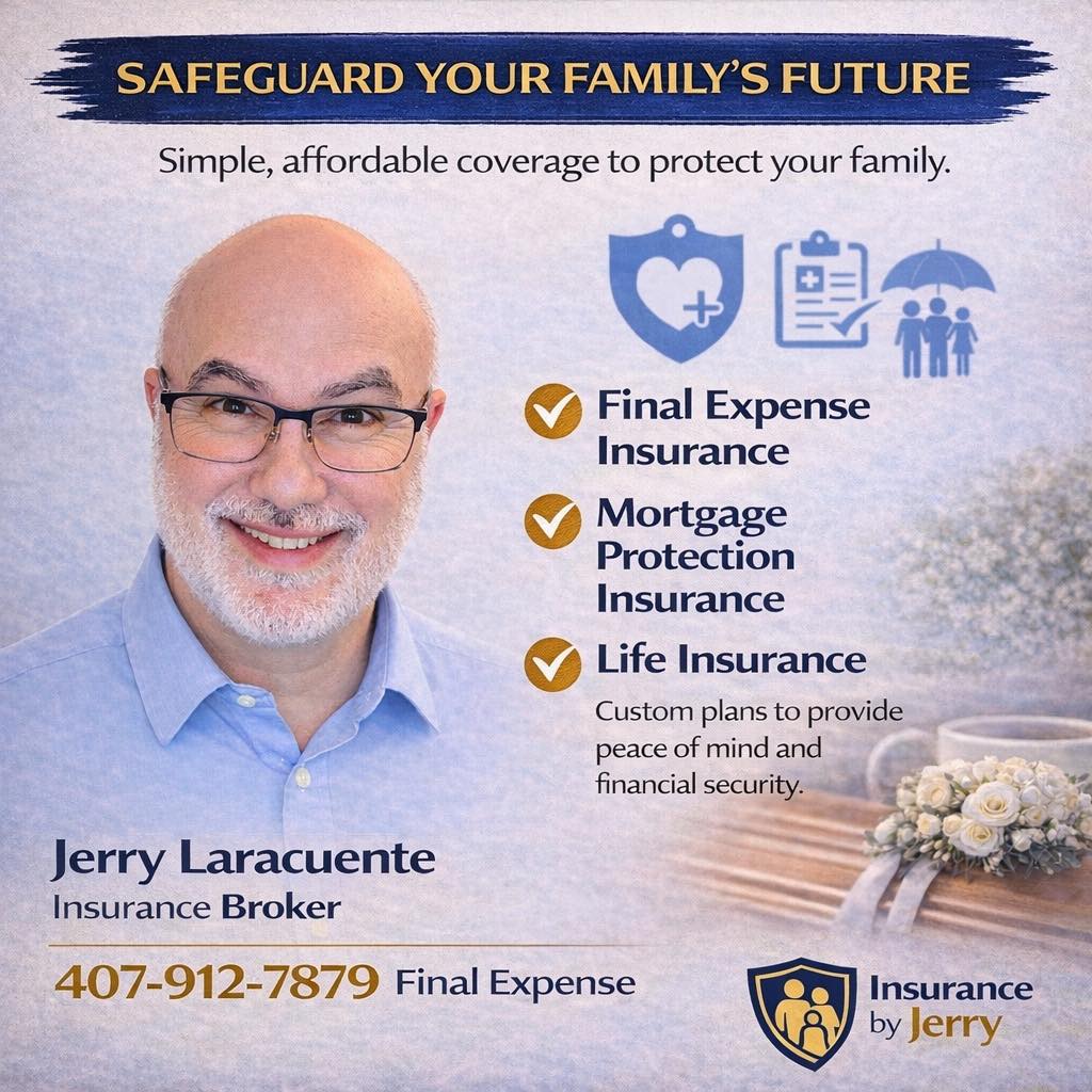 Jerry Laracuente Insurance Facebook ad: Are you 100% sure your family would be…