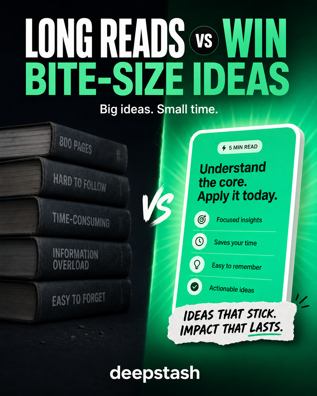 Deepstash Facebook ad