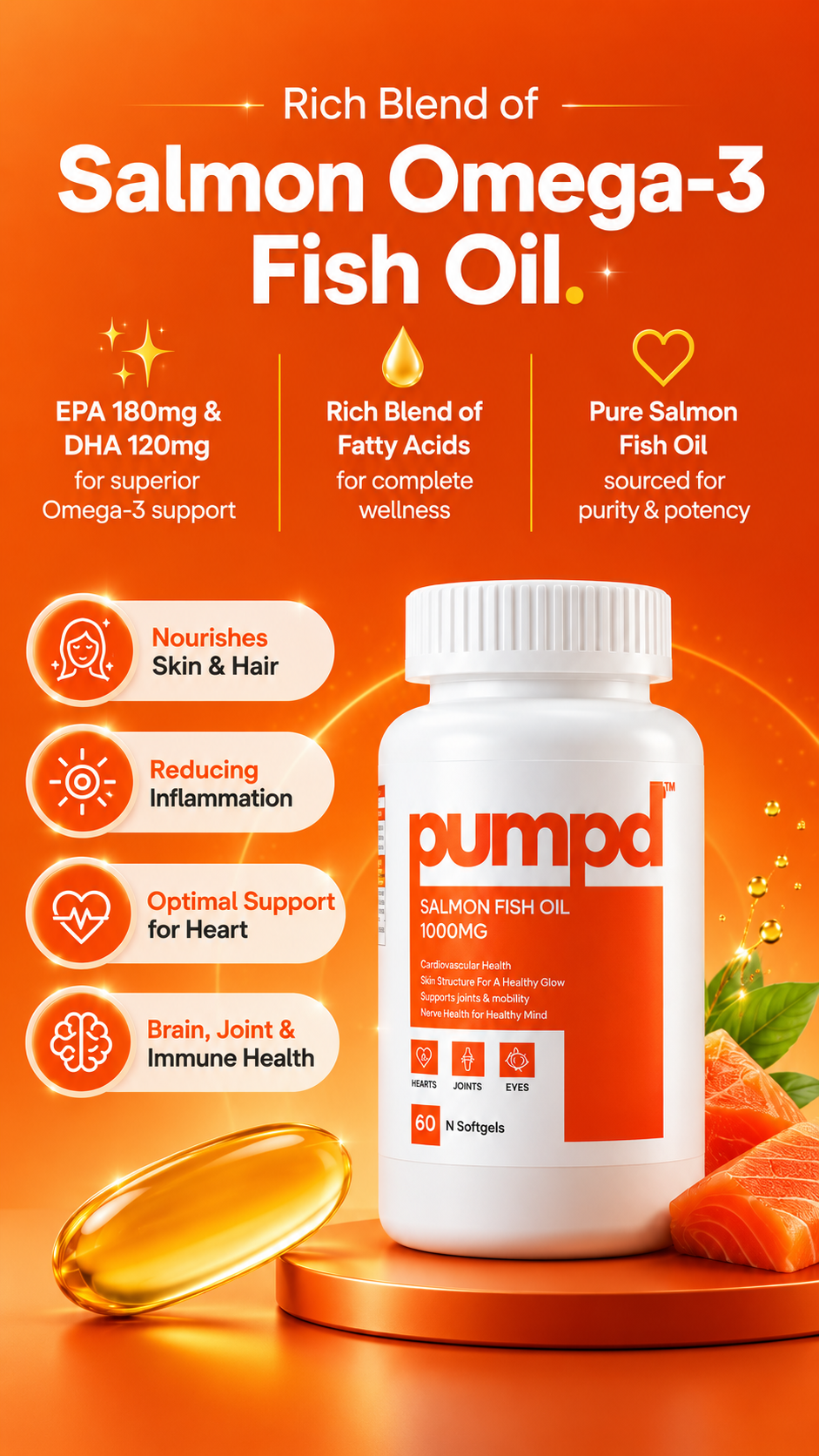 Pumpd Facebook ad: Pure source of Omega-3 fatty acids