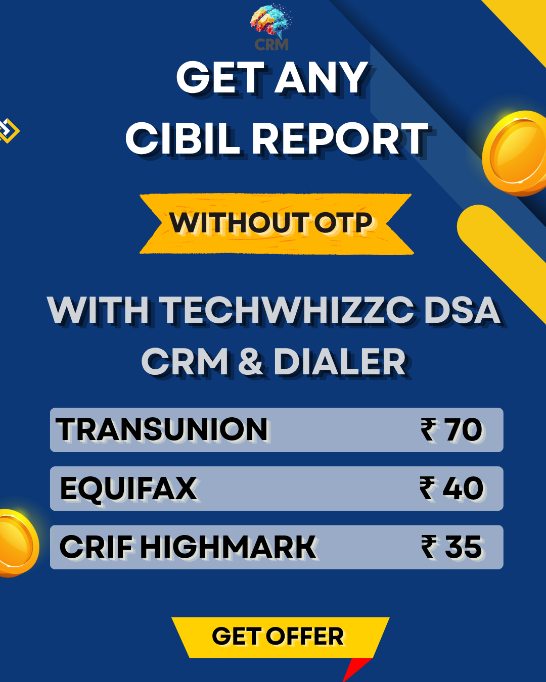 Techwhizzc - Digital marketing agency Facebook ad: Get Any CIBIL Report Without OTP