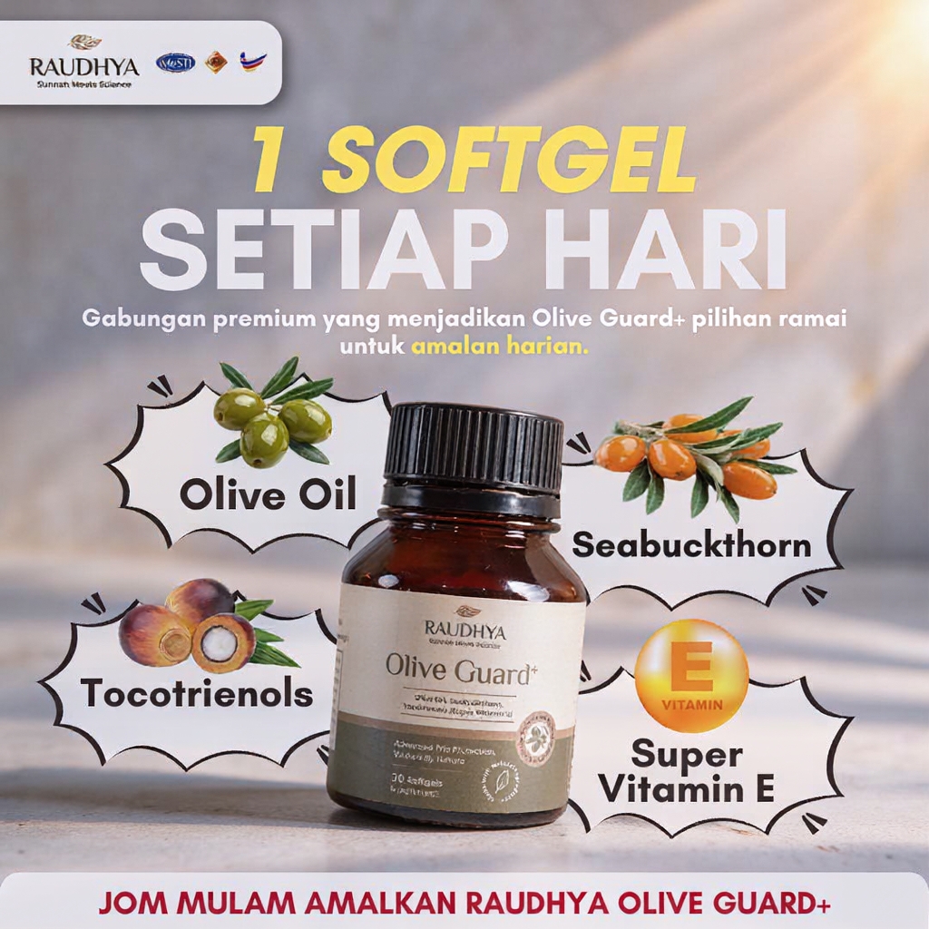 Asma Harun Wellness Raudhya Olive Guard Facebook ad: Dapatkan Olive Guard+ Original Hologram Disini >>