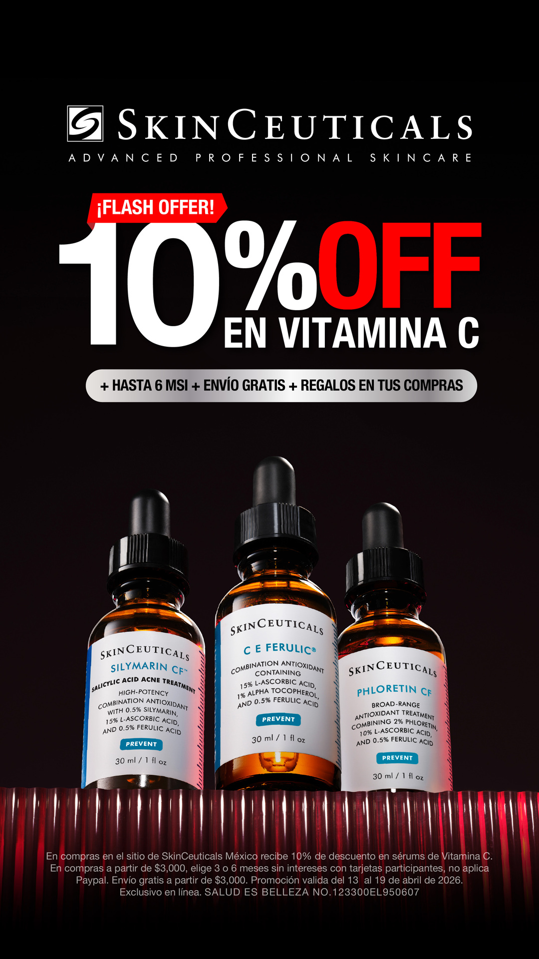 SkinCeuticals Facebook ad from Apr 16, 2026