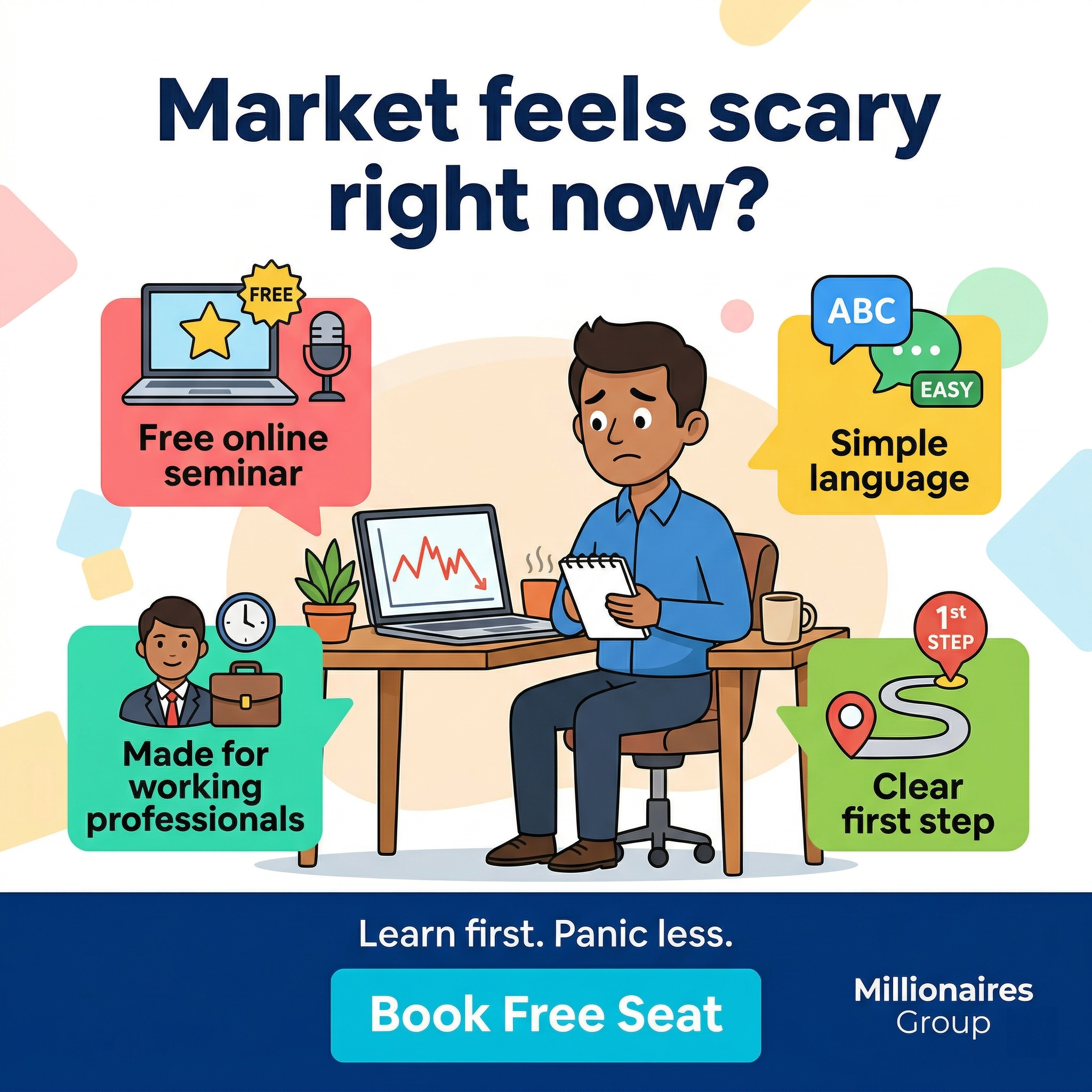 Millionaires Group Stock Market Training Institute Facebook ad