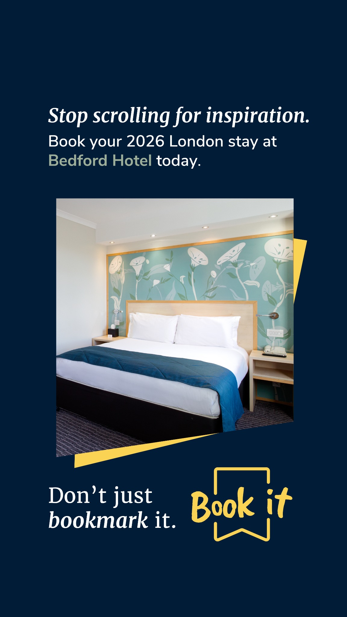 Bedford Hotel Facebook ad from May 8, 2026