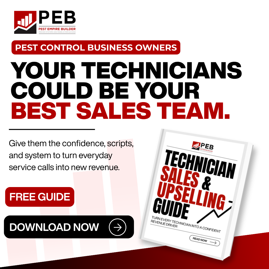 Pest Empire Builder Facebook ad: Turn Your Technicians Into Revenue Drivers