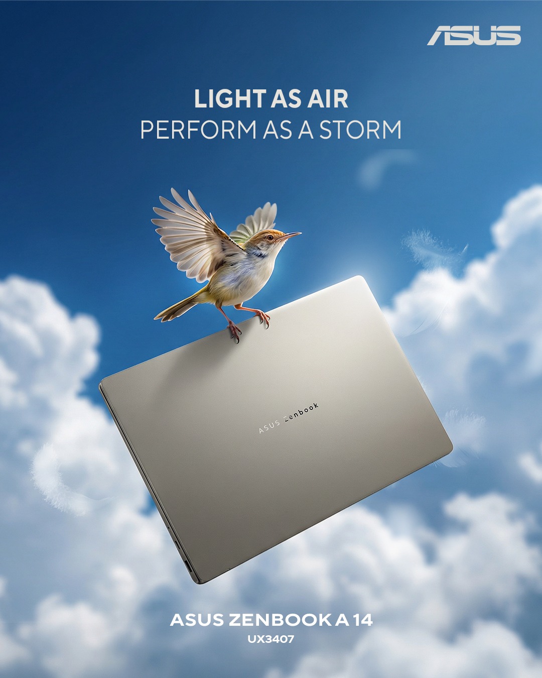 Star Tech Ltd. Facebook ad: Hovering above the clouds, powered by the storm.